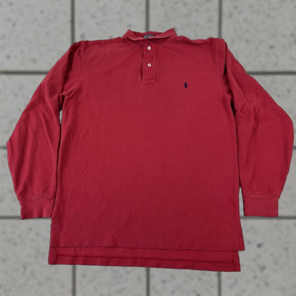 Polo Ralph Lauren Polo Ralph Lauren Shirt Polo Red Long Sleeve Button-Up Cotton Mens Medium Shirt Size US M / EU 48-50 / 2 - 1 Thumbnail