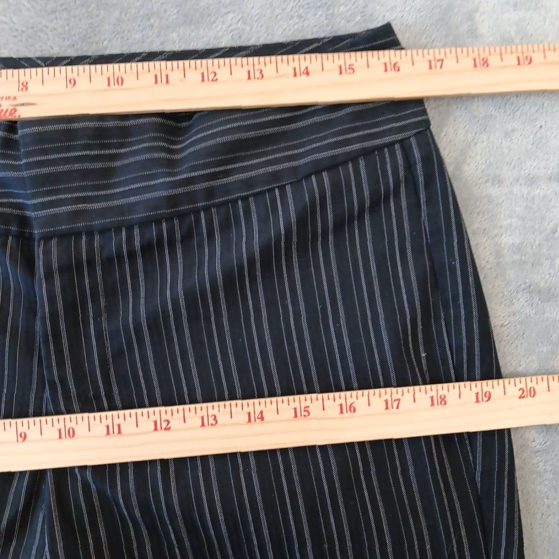 Dockers **DRESS PANTS BLACK ZIP STRIPED WOMENS SIZE 8 ALTERED HEM** User: Dress Pants Black Zip Striped Women's Size 8 Altered Hem Size 30" / US 8 / IT 44 - 2 Thumbnail
