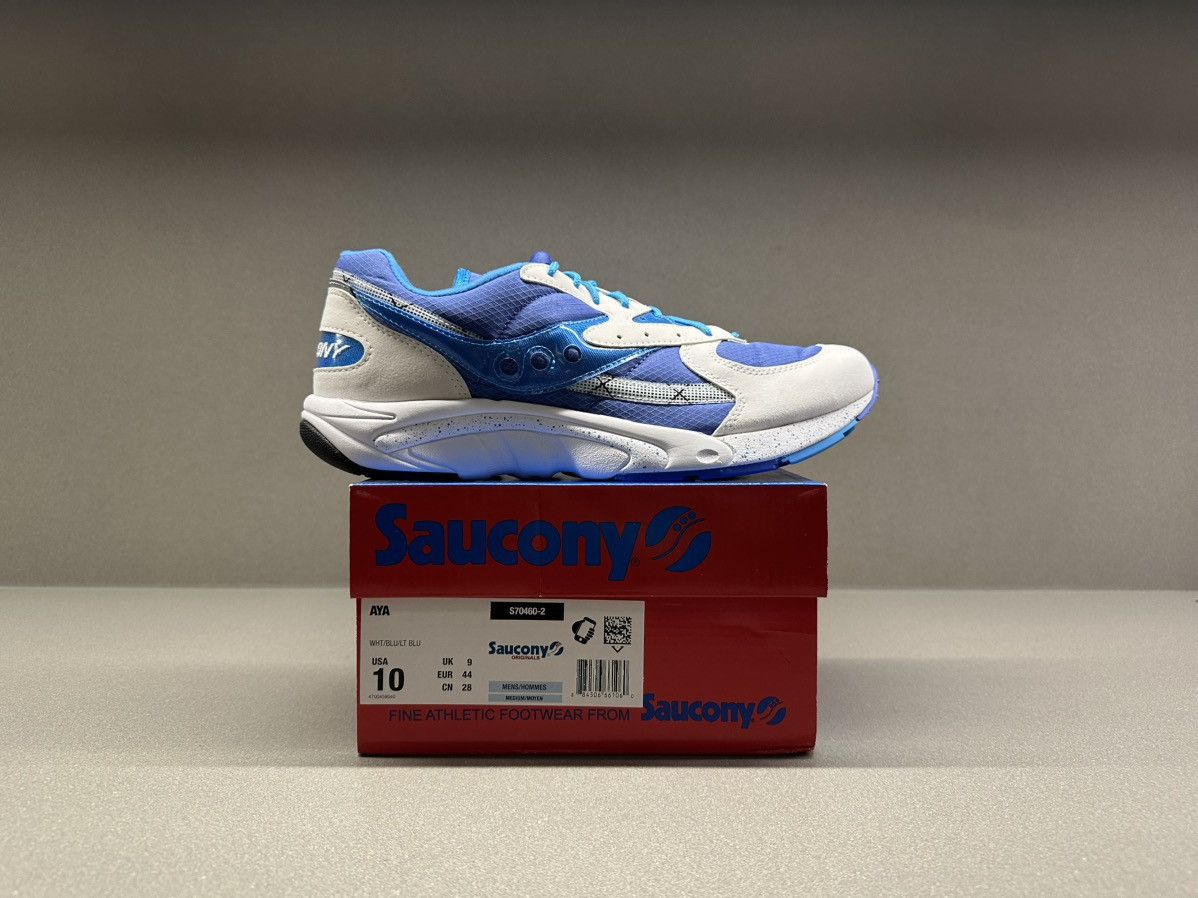 Saucony Saucony Aya White Blue Size US 10 / EU 43 - 4 Thumbnail