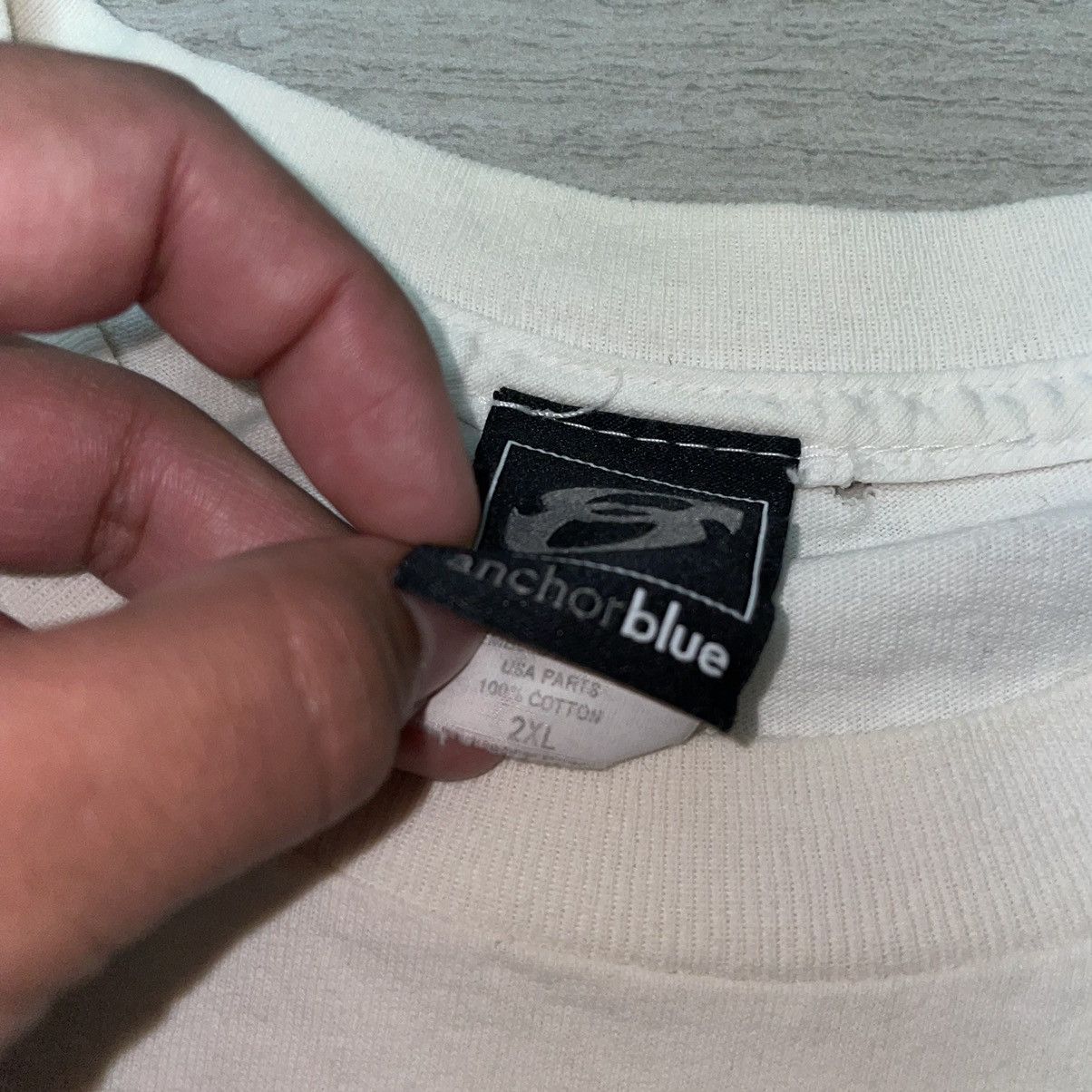 Anchor Blue × Vintage Anchor Blue LV Flip Logo T-shirt Size US XL / EU 56 / 4 - 4 Thumbnail