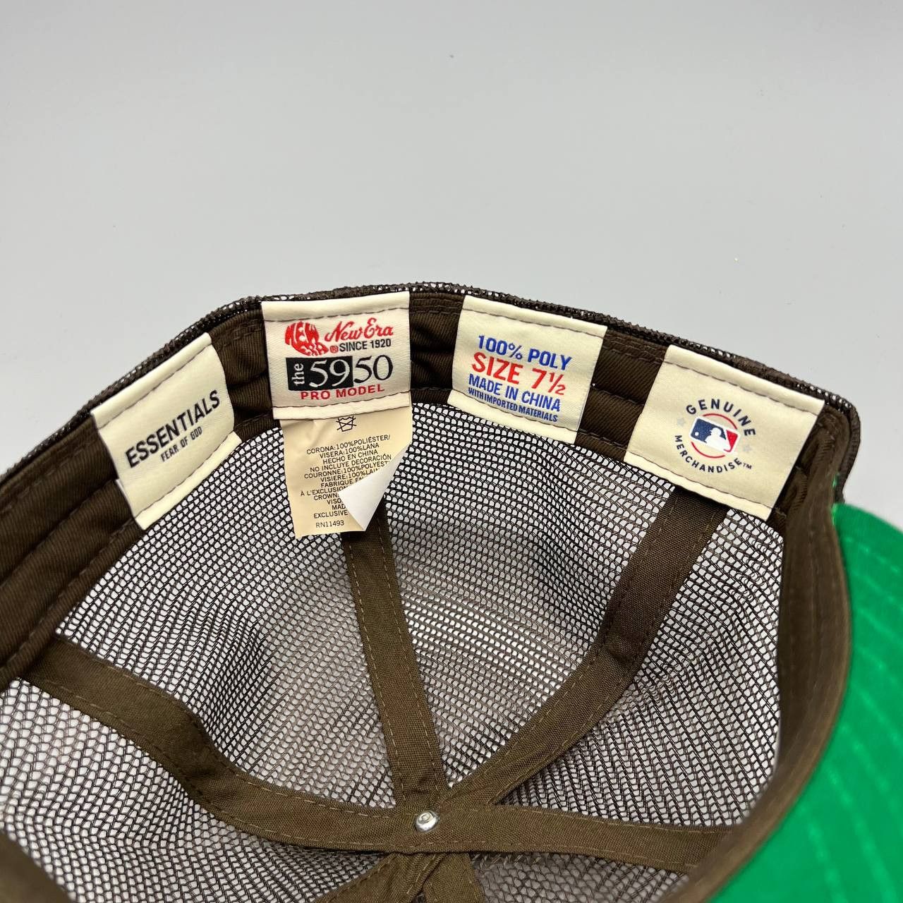 New Era Fear of God 7 1/2 59Fifty New Era Mesh Hat Fitted FOG Jordan Size ONE SIZE - 6 Thumbnail