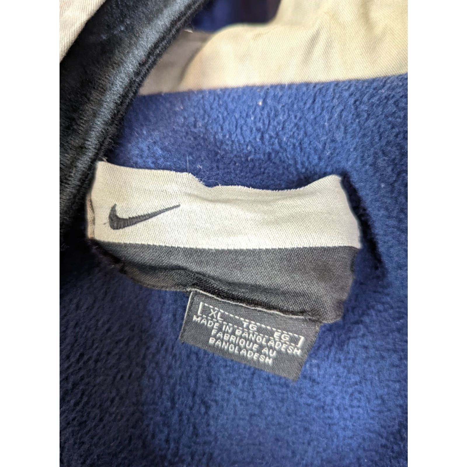 Nike VINTAGE Nike Coat Jacket Men's XL Insulated Fleece Lined Winter Coat Parka Beige Size US XL / EU 56 / 4 - 4 Thumbnail