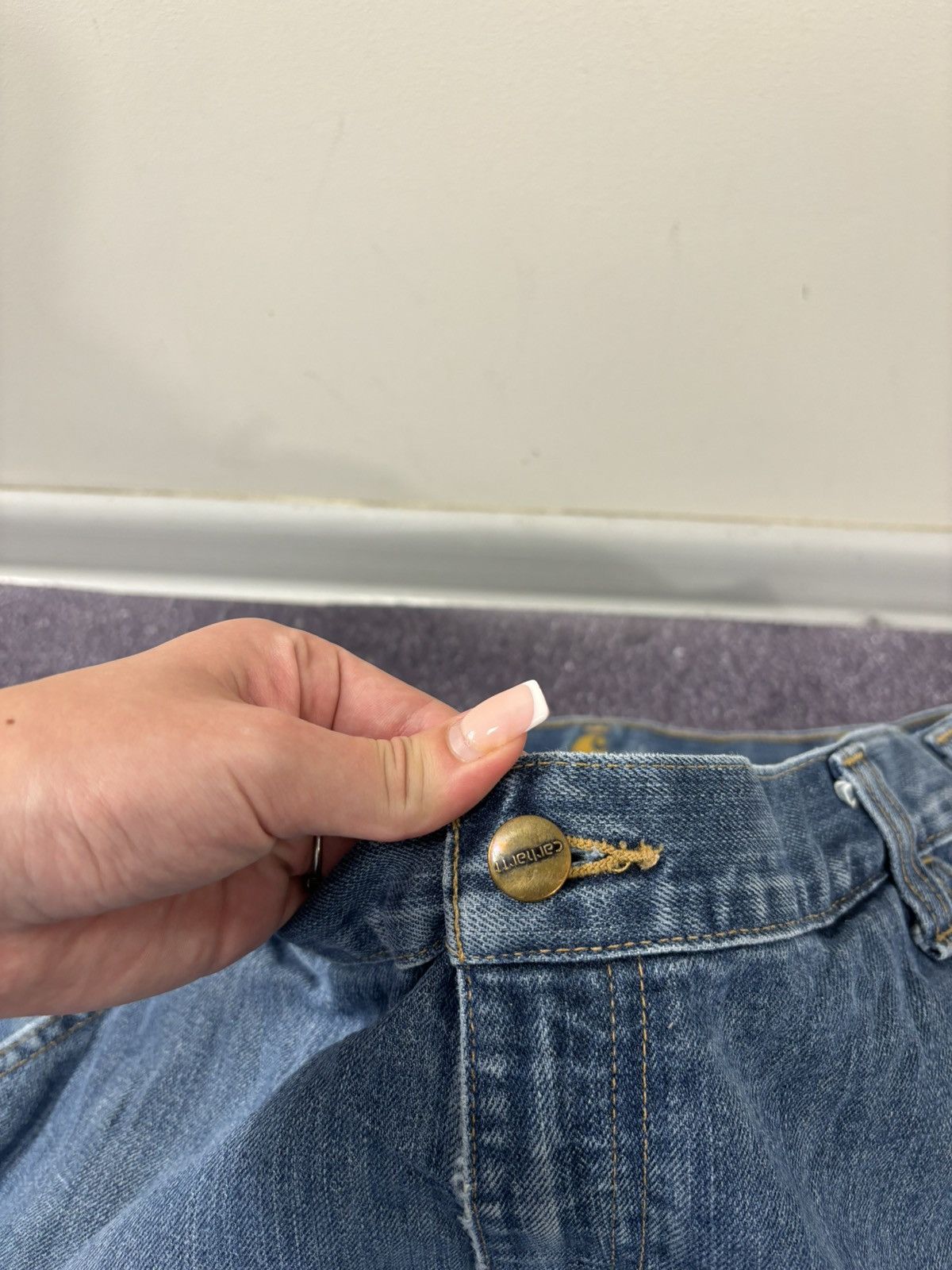 Carhartt Vintage Carhartt Y2K Hype Relaxed Fit Faded Work Denim Jeans Size US 38 / EU 54 - 14 Thumbnail