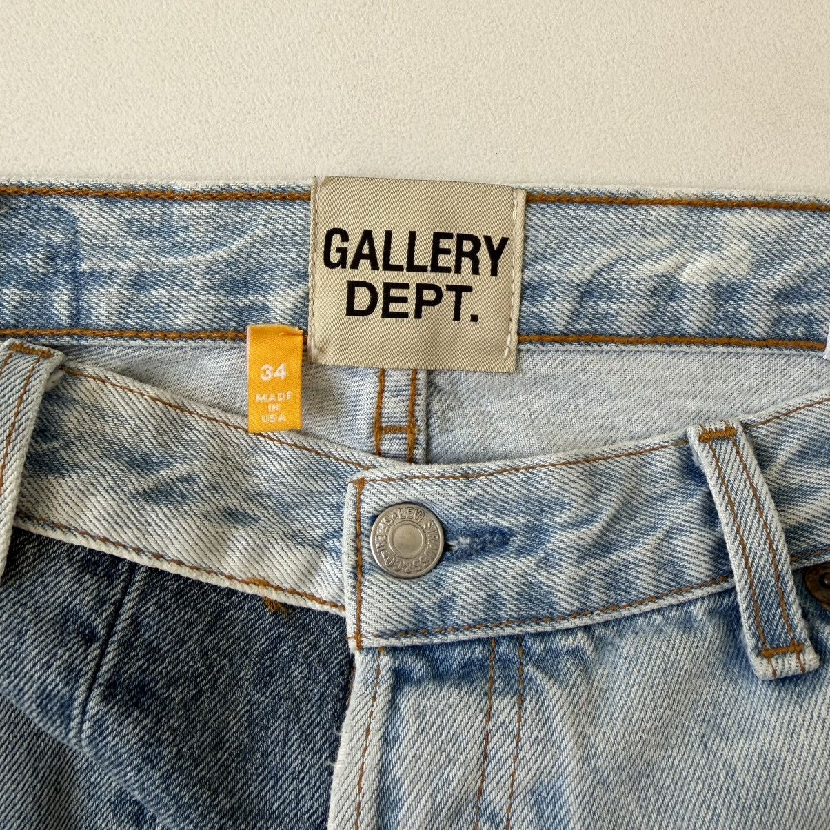 Gallery Dept. Ken 5001 Reworked Washed Blue Jeans Size US 34 / EU 50 - 7 Thumbnail
