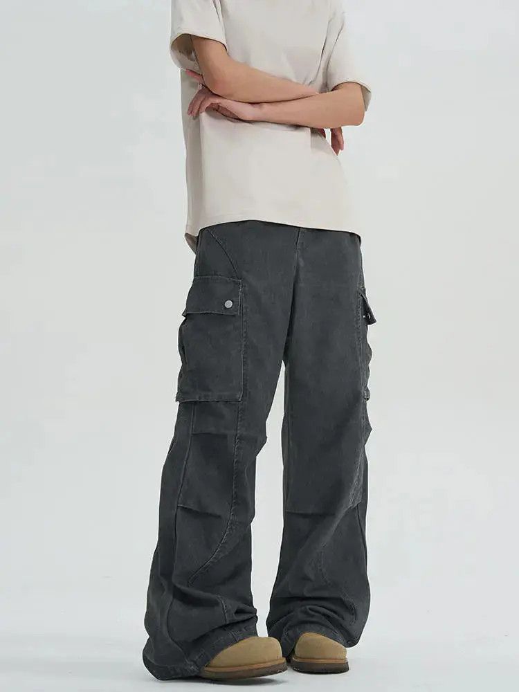 Japanese Brand × Jean Gray Cargo Denim Jeans Size US 32 / EU 48 - 4 Thumbnail