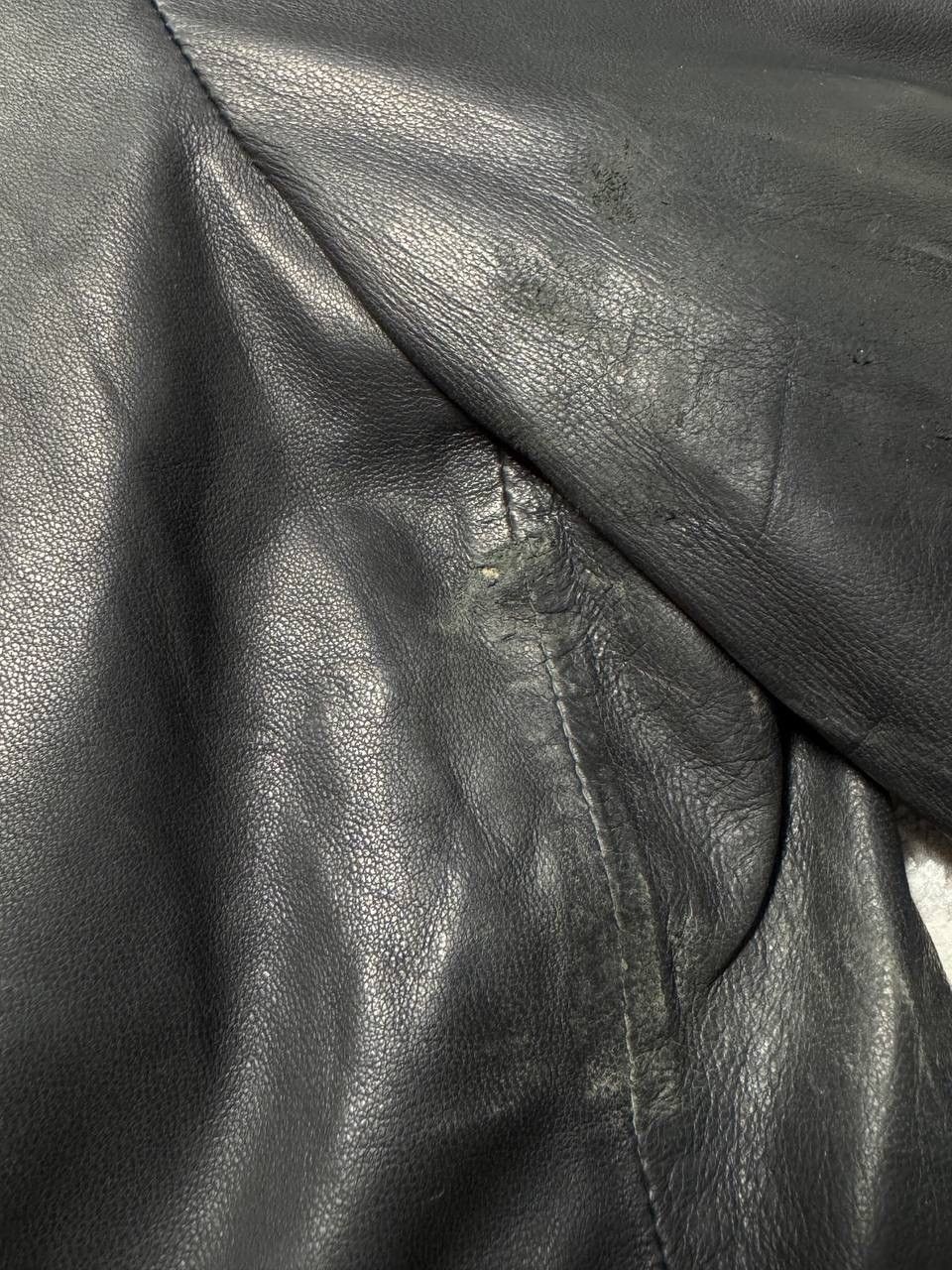 Allsaints ALLSAINTS Men’s Black Leather Bomber Jacket Sheep Leather Size US M / EU 48-50 / 2 - 12 Thumbnail