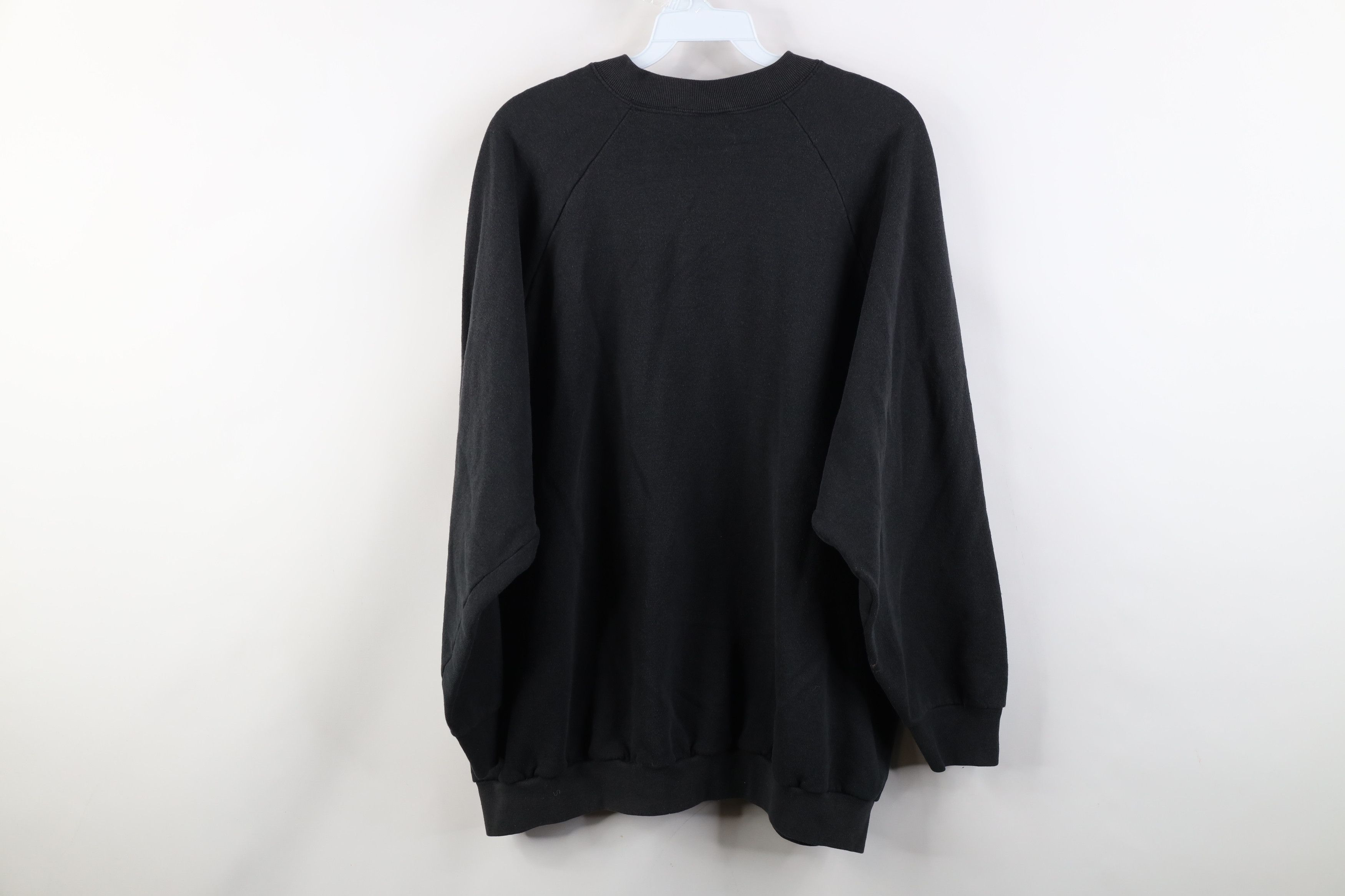 Vintage Vintage 90s Streetwear Blank Crewneck Sweatshirt Black USA Size 3XL / US 20-22 - 11 Thumbnail