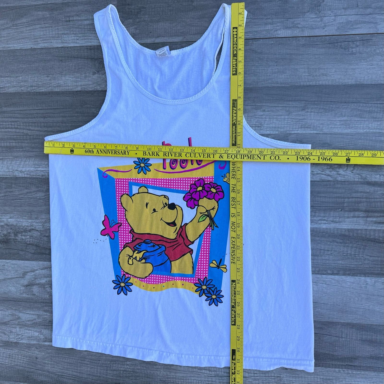 Disney Vintage Disney Pooh Graphic Tank Top White Size XXL / US 16-18 / IT 52-54 - 4 Thumbnail