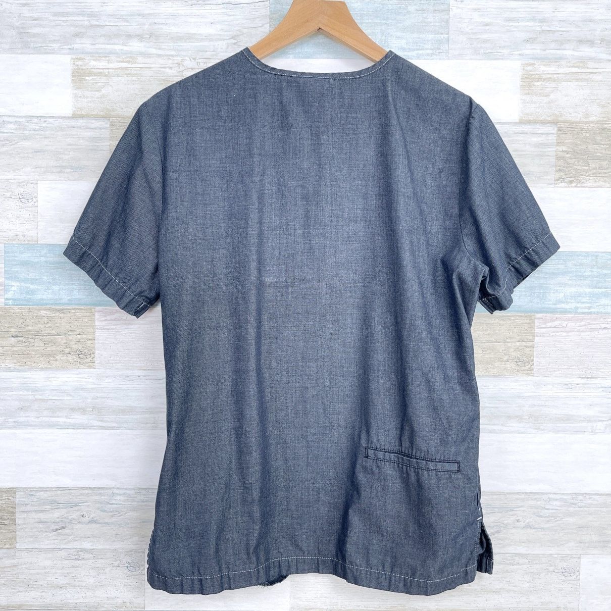 Other Koi Chambray V Neck Scrub Top Gray Womens Small Size S / US 4 / IT 40 - 3 Thumbnail
