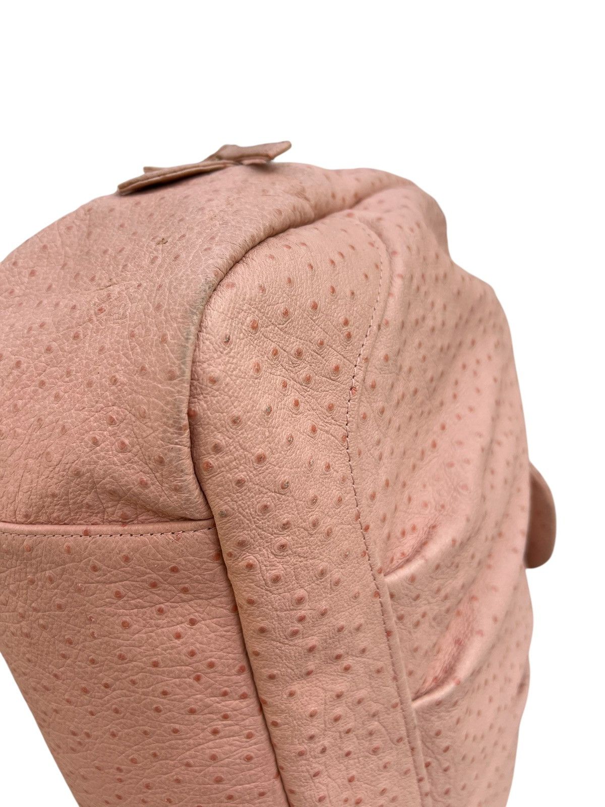 Leather Tsumori Chisato Japan Peach Ostrich Leather Weekend Bag Size ONE SIZE - 14 Thumbnail
