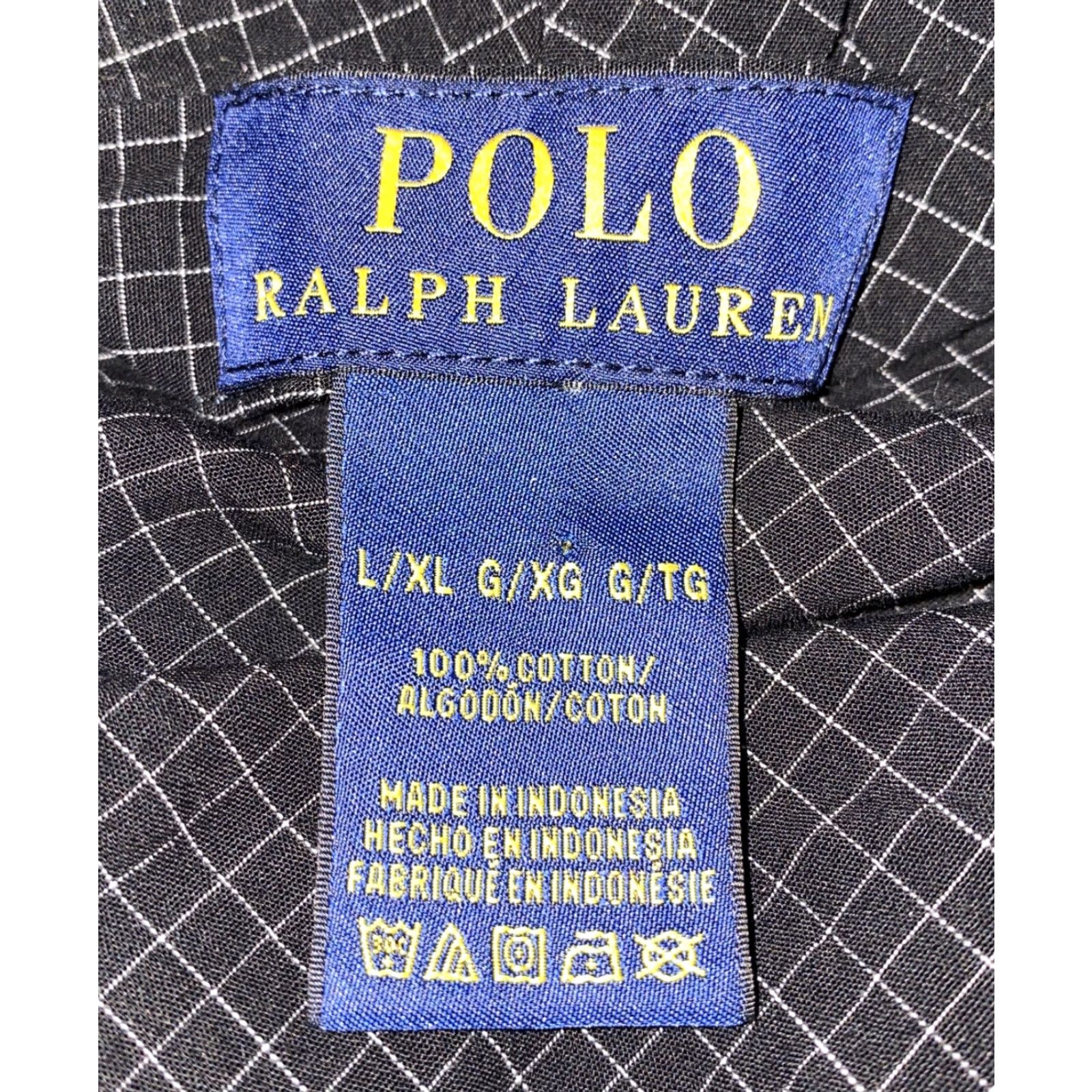 Polo Ralph Lauren Polo Ralph Lauren Robe Check Black Mens L/XL Bath 100% Cotton Long Sleeve Winter Size US L / EU 52-54 / 3 - 4 Thumbnail