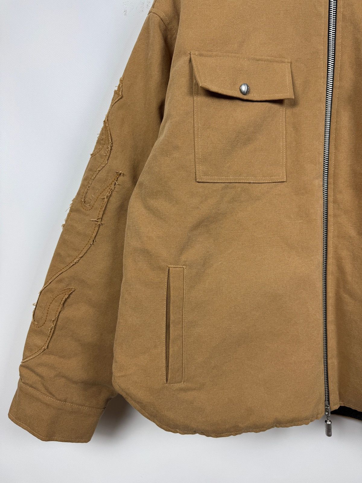 Rhude Rhude Flame Hooded Work Jacket Size US XL / EU 56 / 4 - 7 Thumbnail