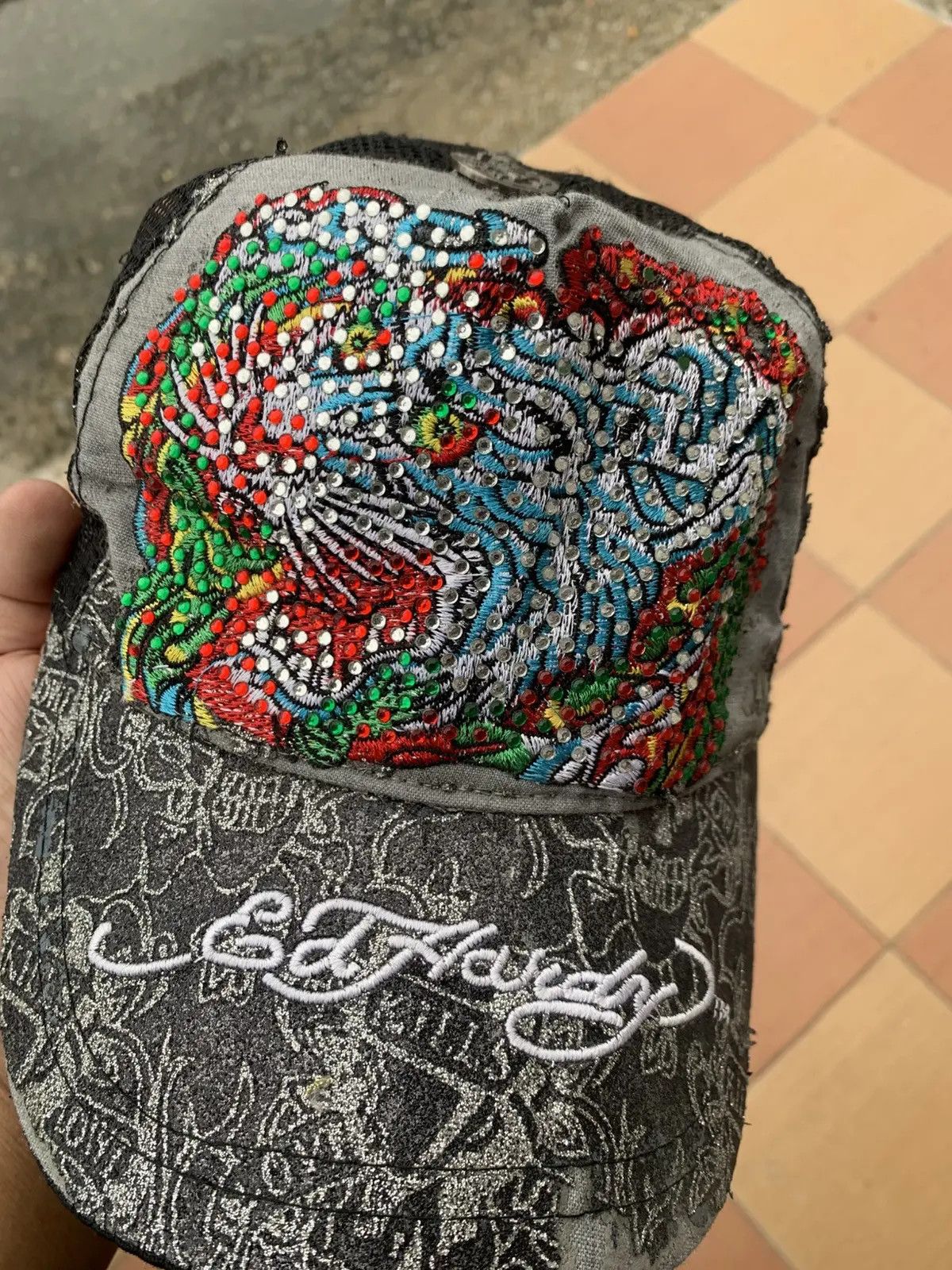 Ed Hardy DISTRESSED ED HARDY CAP Size ONE SIZE - 5 Thumbnail
