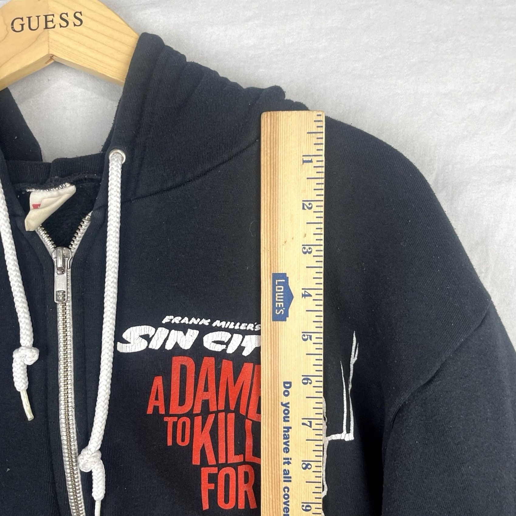 American Apparel Nike Shirt Mens XL Sin City Sweater Hoodie A Dame To Kill For Movie Crew Full Zip Graphic Print Hooded Pockets Black Glow Size US XL / EU 56 / 4 - 6 Thumbnail