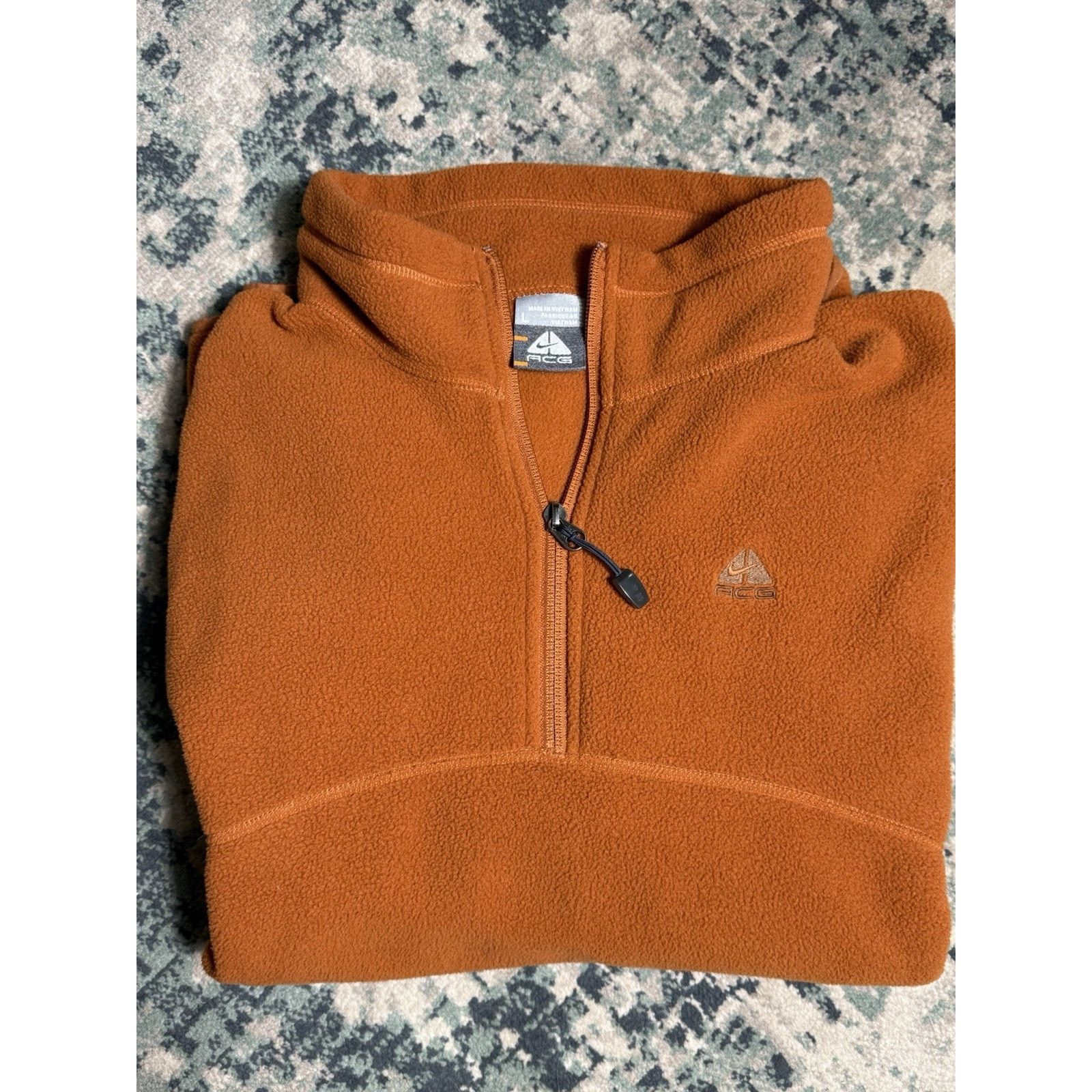 Nike Vintage 90s Y2K Nike ACG Quarter Zip Sweater Jacket Orange Size US L / EU 52-54 / 3 - 7 Thumbnail