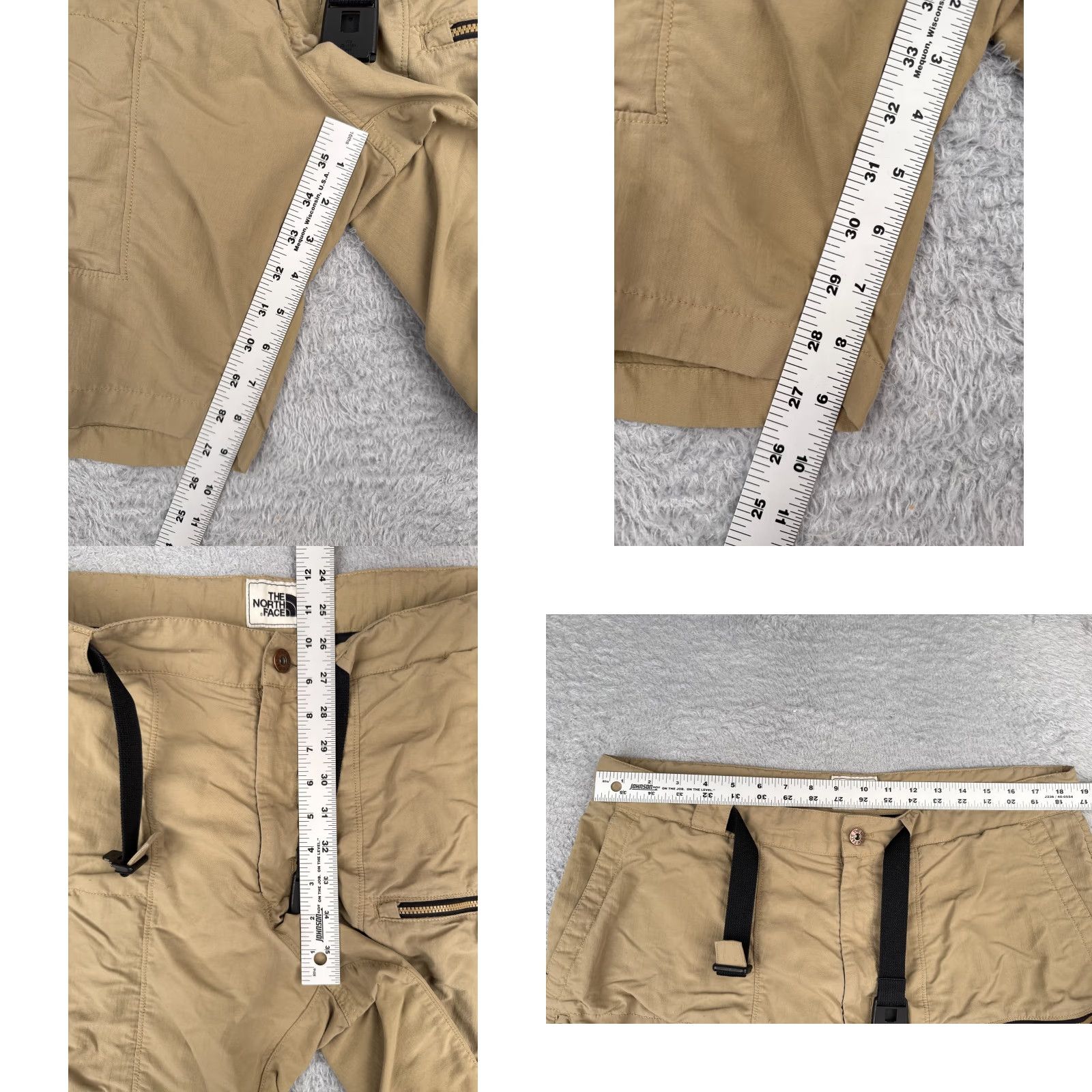 The North Face VINTAGE The North Face Mens Cargo Shorts Beige 38 Nylon Belted 9 Inseam Pocket Zip Front Casual Travel Outdoor Shell Camp 38x9 Mens Size US 38 / EU 54 - 8 Thumbnail