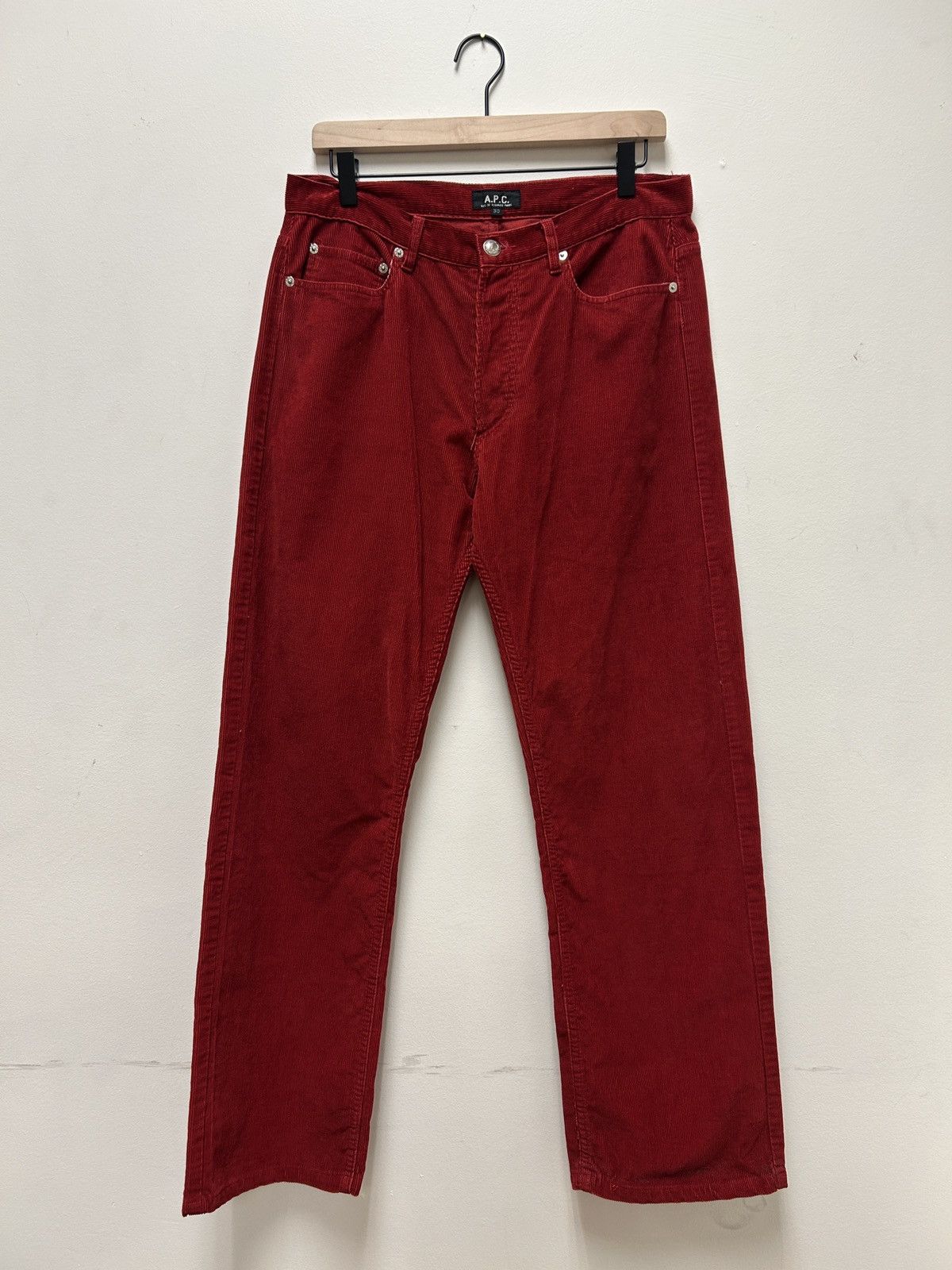 A.P.C. Corduroy Straight Leg Pants Size US 30 / EU 46 - 1 Thumbnail