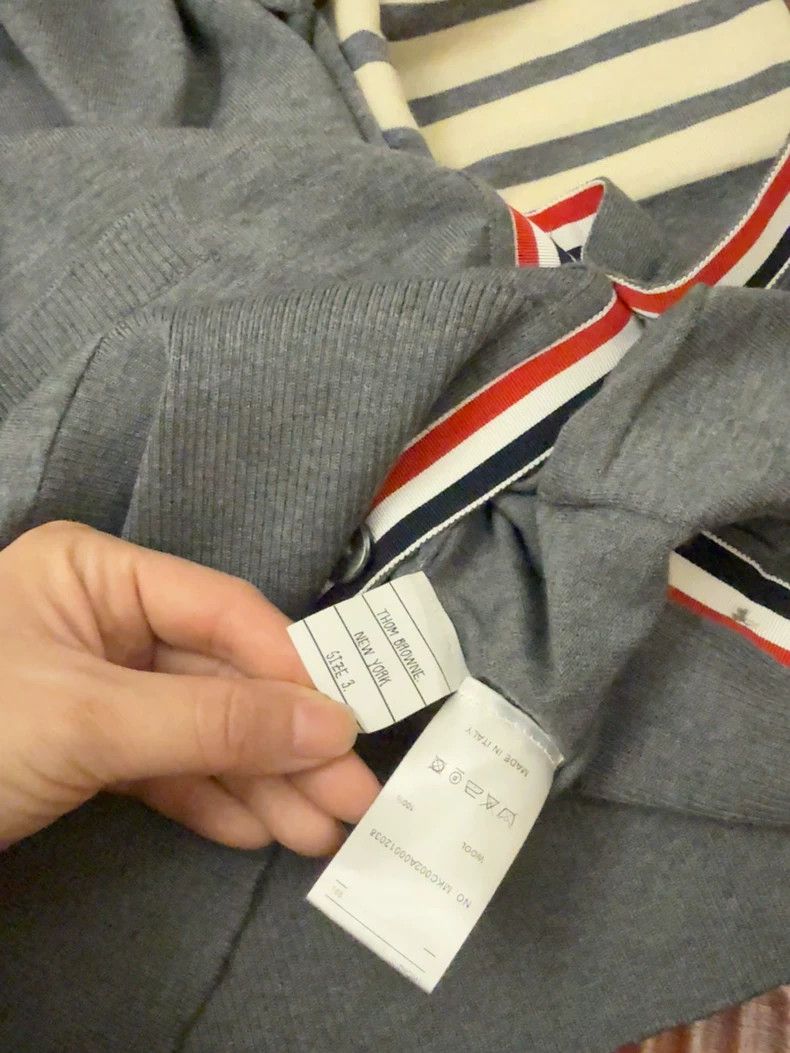 Thom Browne Thom Browne Gray wool sweater Size US XL / EU 56 / 4 - 5 Thumbnail