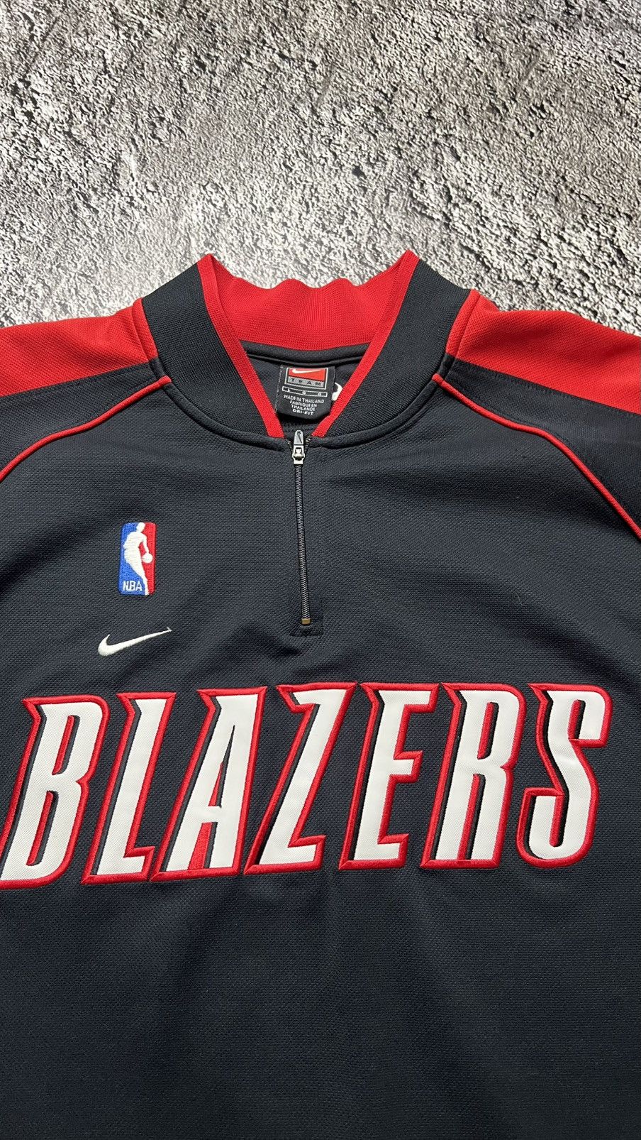 Nike VTG 90’s Portland Trail Blazers NBA warm up nike jersey y2k Size US L / EU 52-54 / 3 - 3 Thumbnail