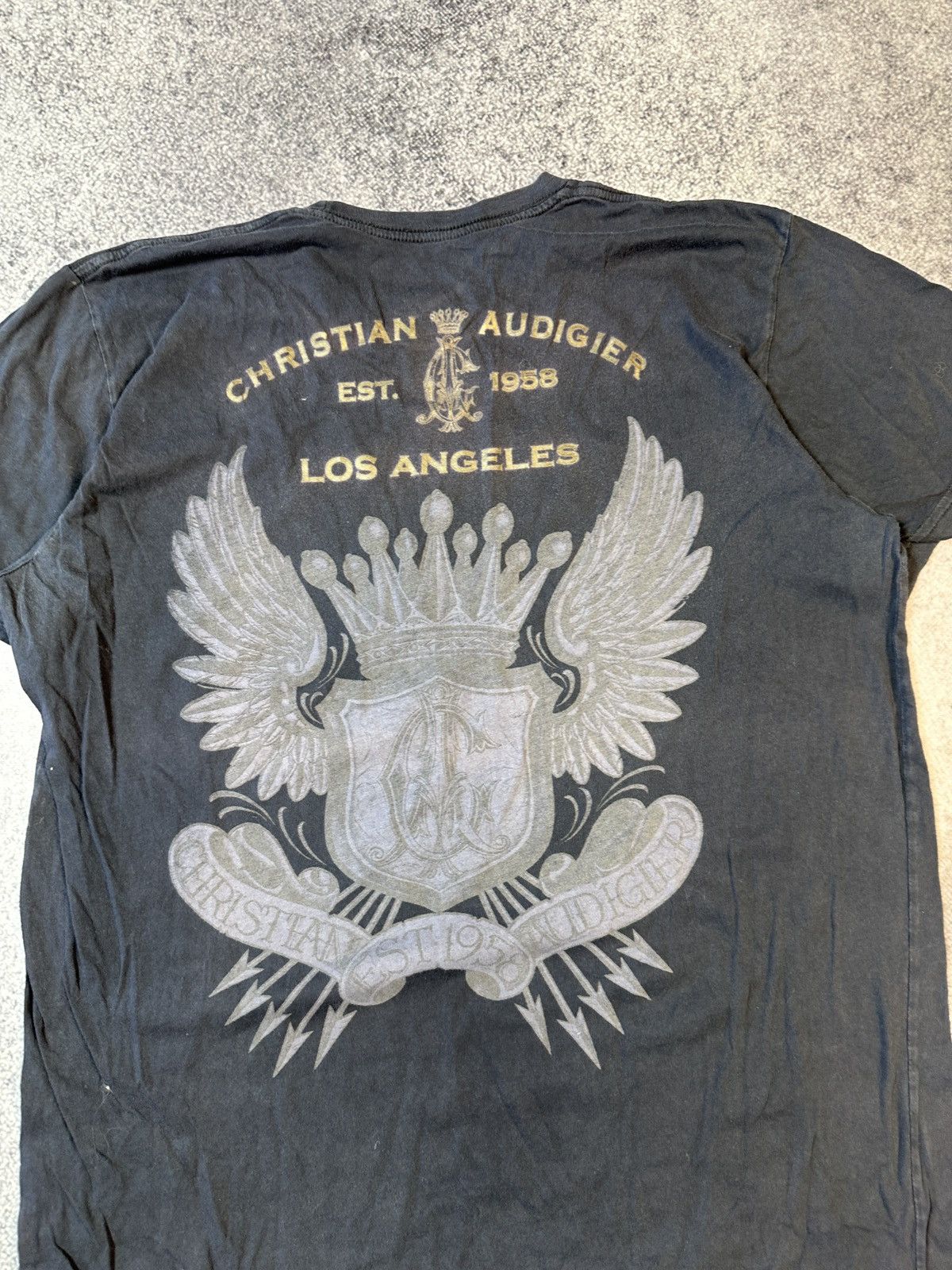 Christian Audigier × Ed Hardy Y2K Ed Hardy Christian Audigier Logo T-shirt Avant Garde Vtg Size US XL / EU 56 / 4 - 5 Thumbnail