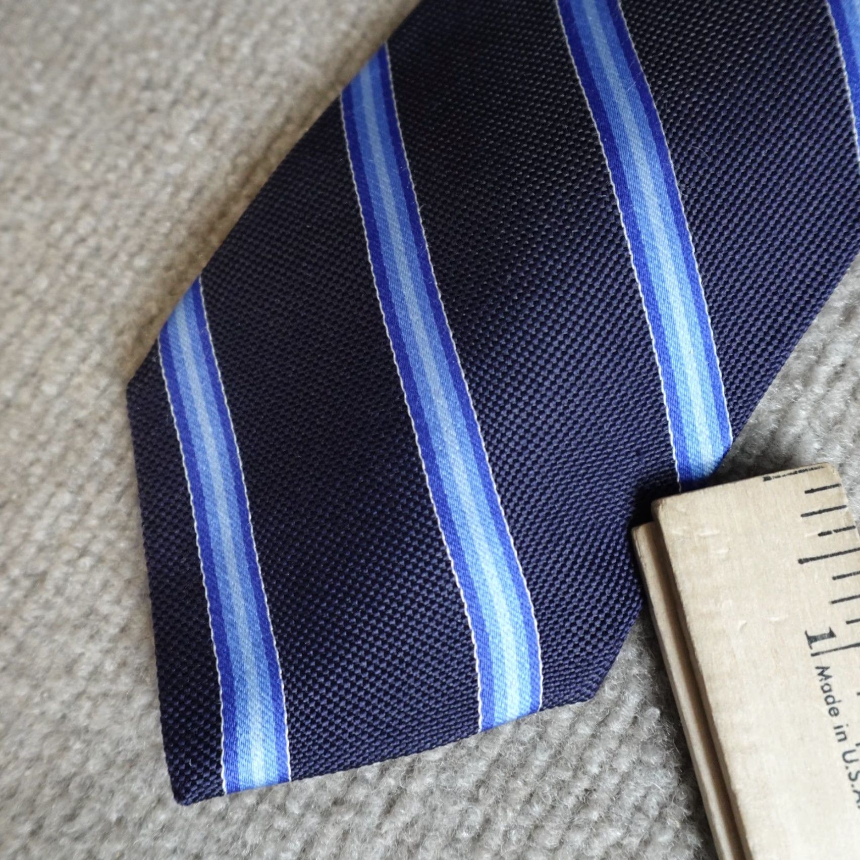 Brooks Brothers Brooks Brothers Tie Blue Striped Repp Regimental Silk Made in USA Size ONE SIZE - 8 Thumbnail