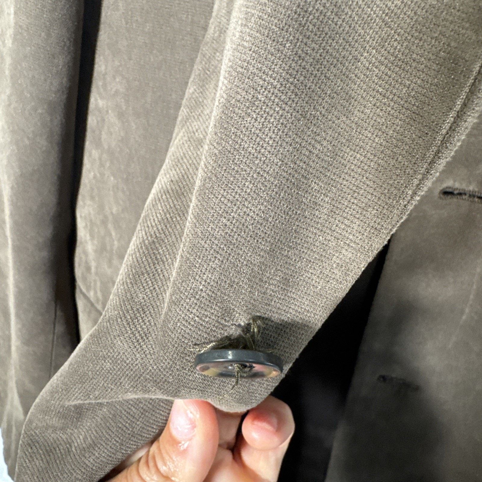 Andrew Fezza 42L - ANDREW FEZZA Lt Brown POLYESTER BLAZER SPORT Size 42L - 4 Thumbnail