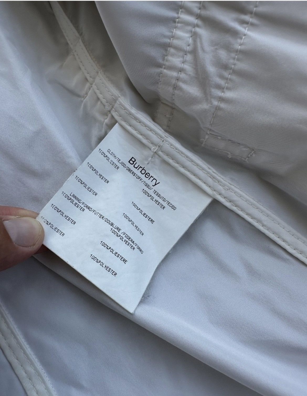 Burberry Burberry London Women’s White Lightweight Jacket Trench Coat Size M / US 6-8 / IT 42-44 - 4 Thumbnail