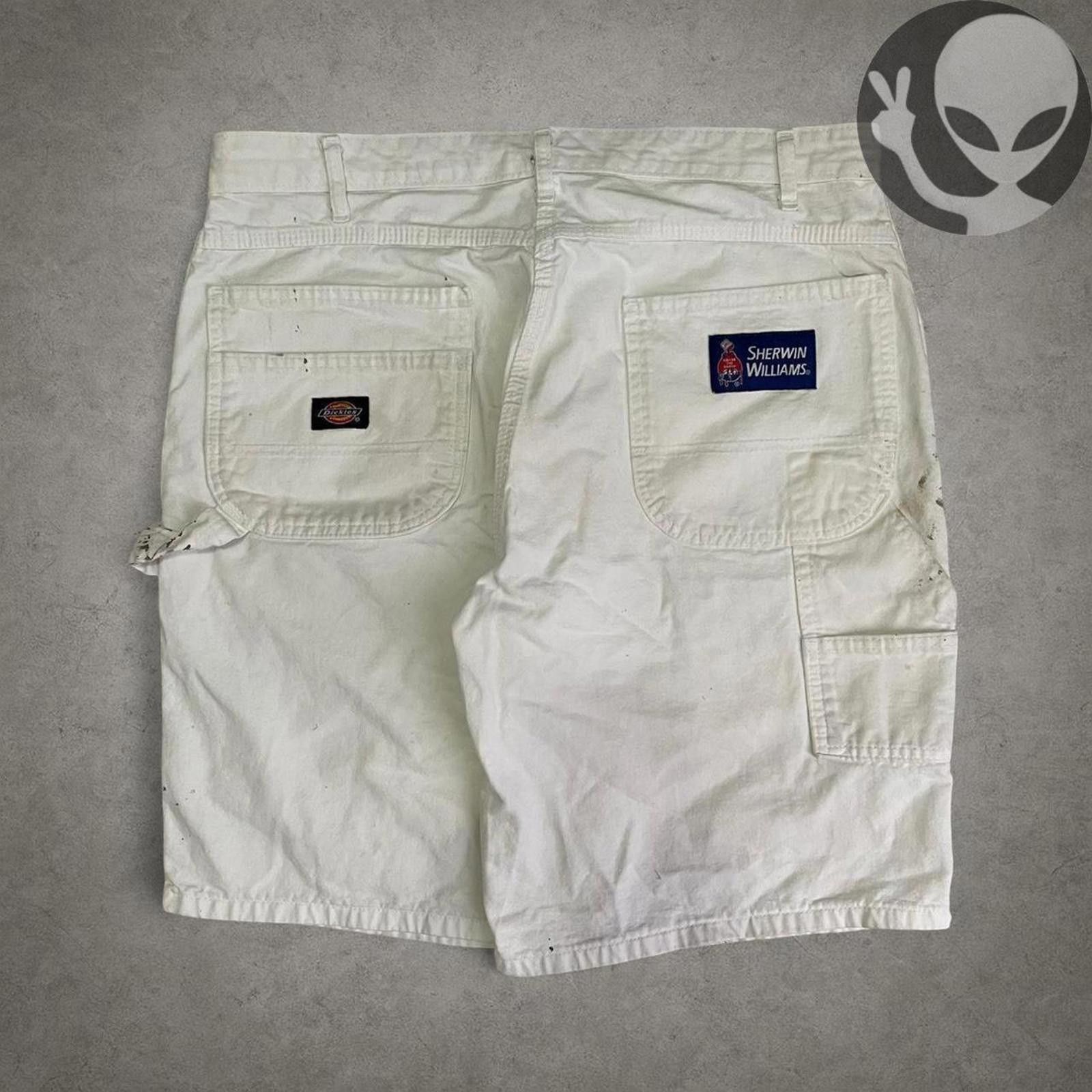 Dickies Dickies Carpenter Shorts 36 white casual workwear Size US 36 / EU 52 - 4 Thumbnail