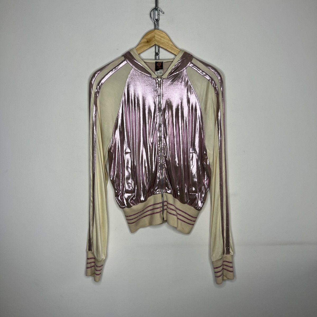 Jean Paul Gaultier Jean Paul Gaultier Pink Glitter Shiny Bomber Jacket Y2K Size M / US 6-8 / IT 42-44 - 1 Thumbnail
