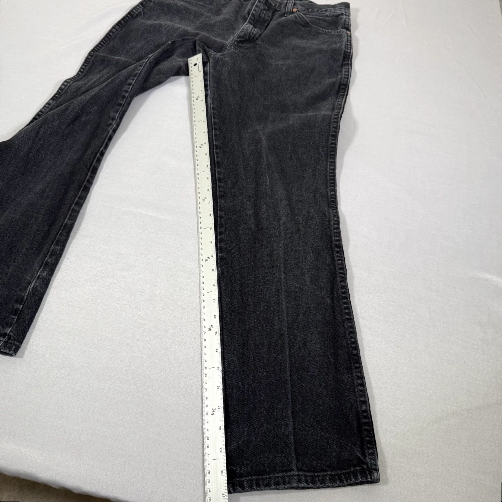 Wrangler VINTAGE Wrangler Jeans Mens 34x32 Black 936 Slim Fit Denim Pants Western Cowboy Cut Work Size US 34 / EU 50 - 3 Thumbnail
