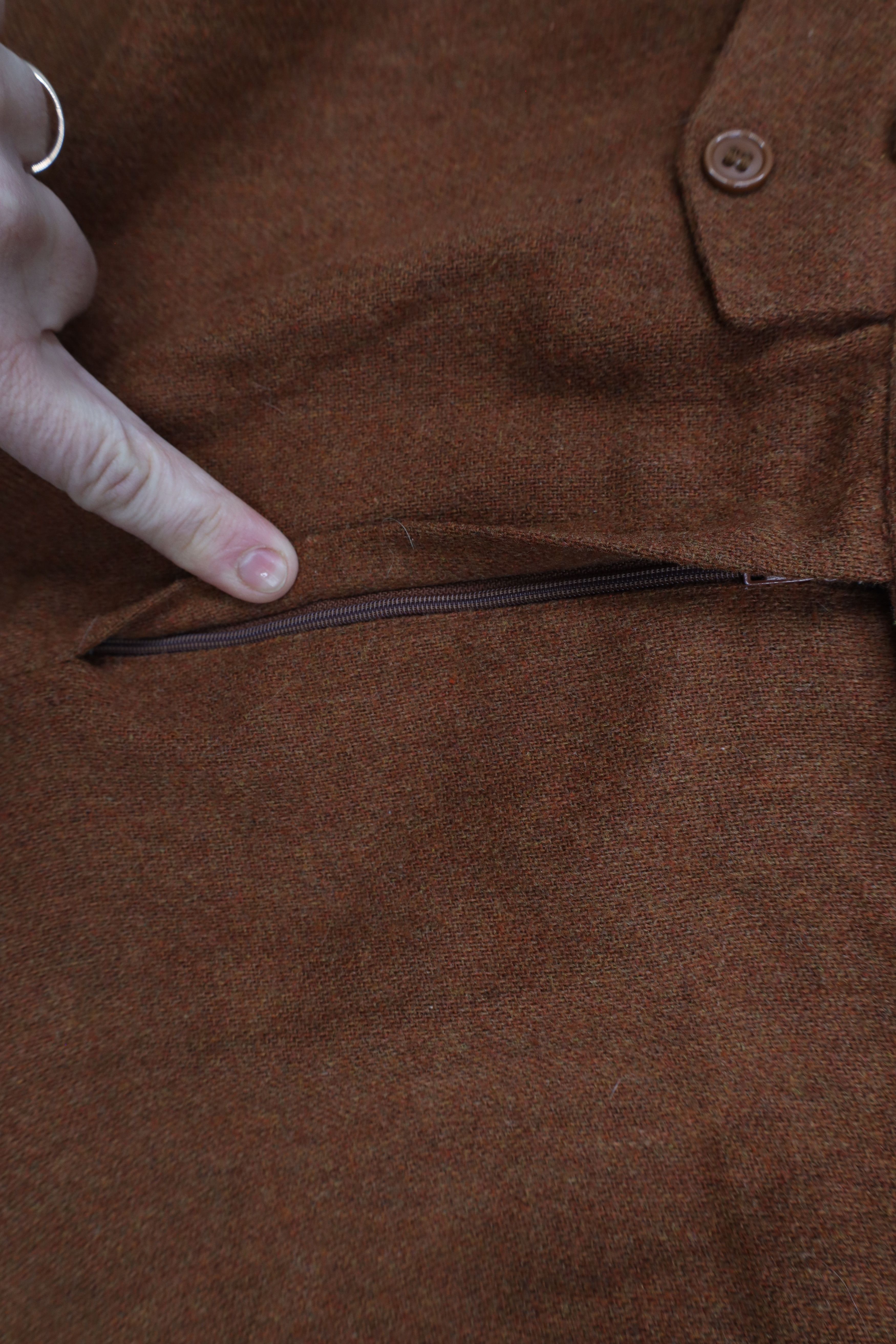 Vintage Vintage 70s Streetwear Wool Tweed Chino Pants Union Made Size 30" / US 8 / IT 44 - 8 Thumbnail