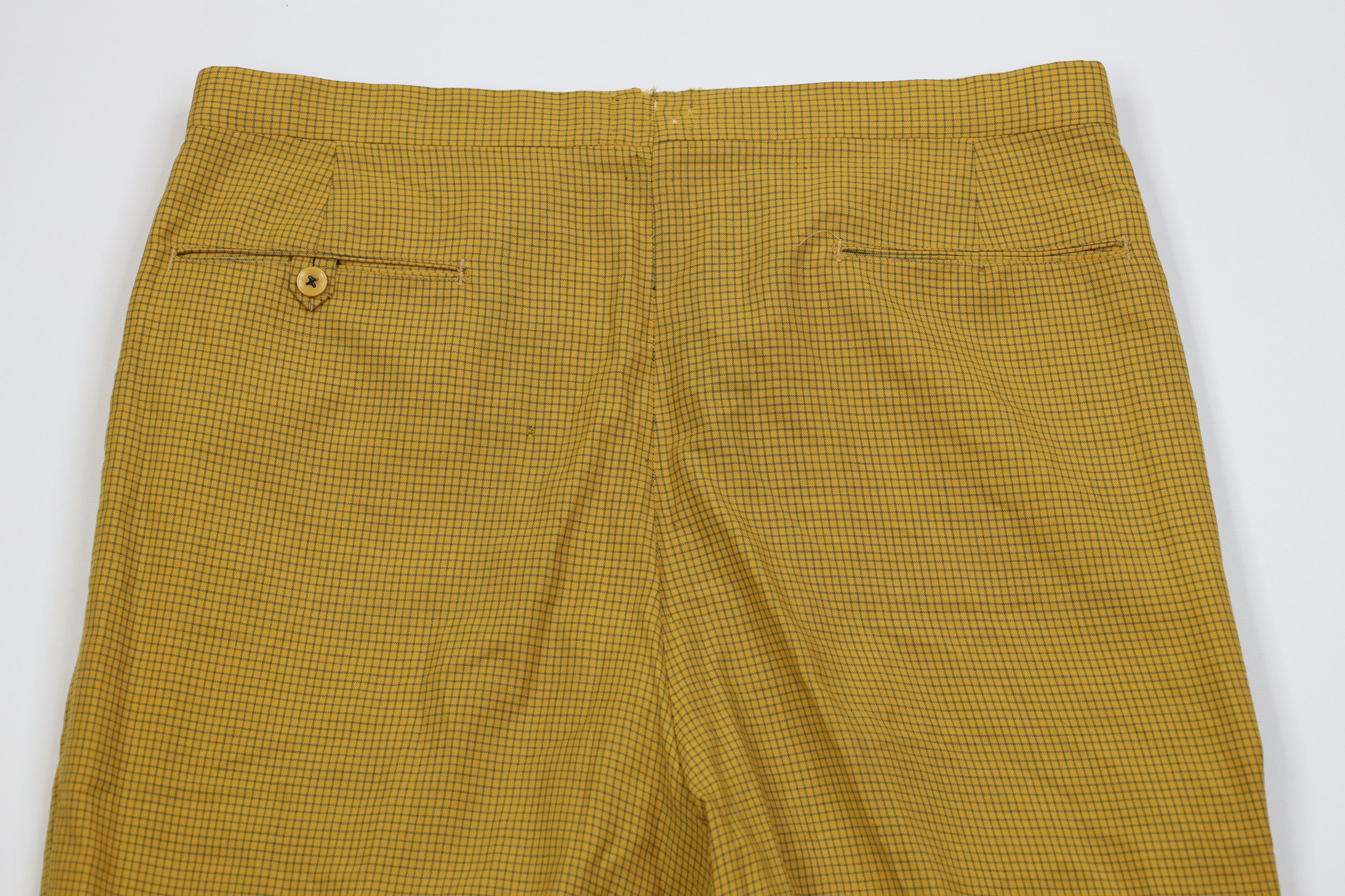Vintage Vintage 50s Streetwear Wool Chino Pants Yellow Plaid USA Size US 34 / EU 50 - 13 Thumbnail