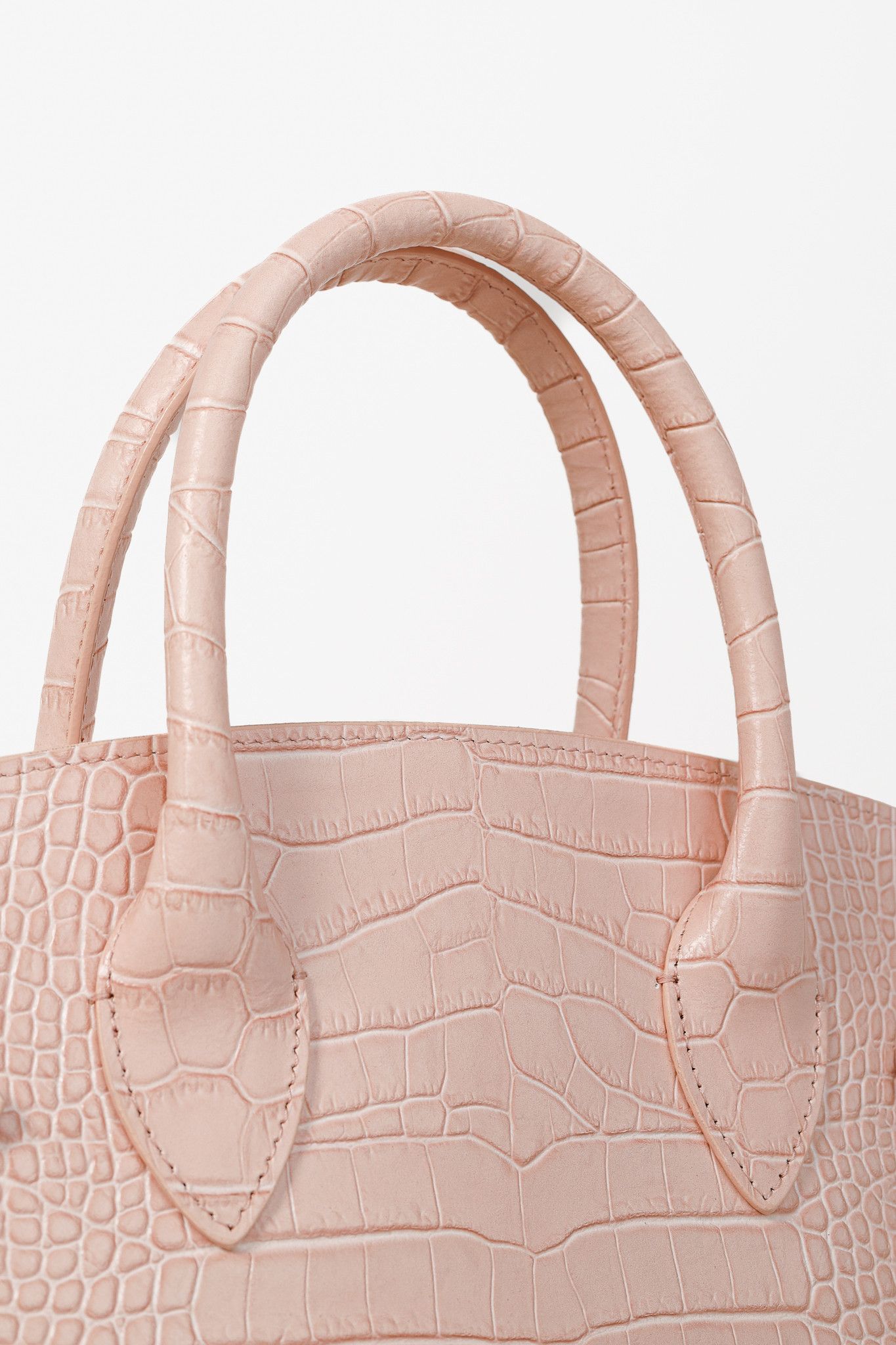 Designer Teddy Blake Kate Croco 12" Nude Pink Leather Tote Size ONE SIZE - 7 Thumbnail