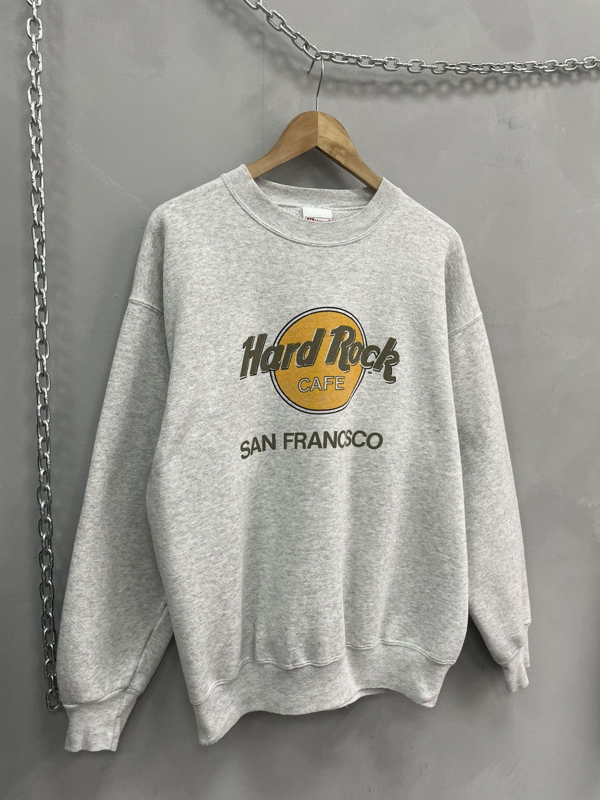 Hanes 90s retro Hard Rock cafe San Francisco sweatshirt Size US L / EU 52-54 / 3 - 2 Thumbnail