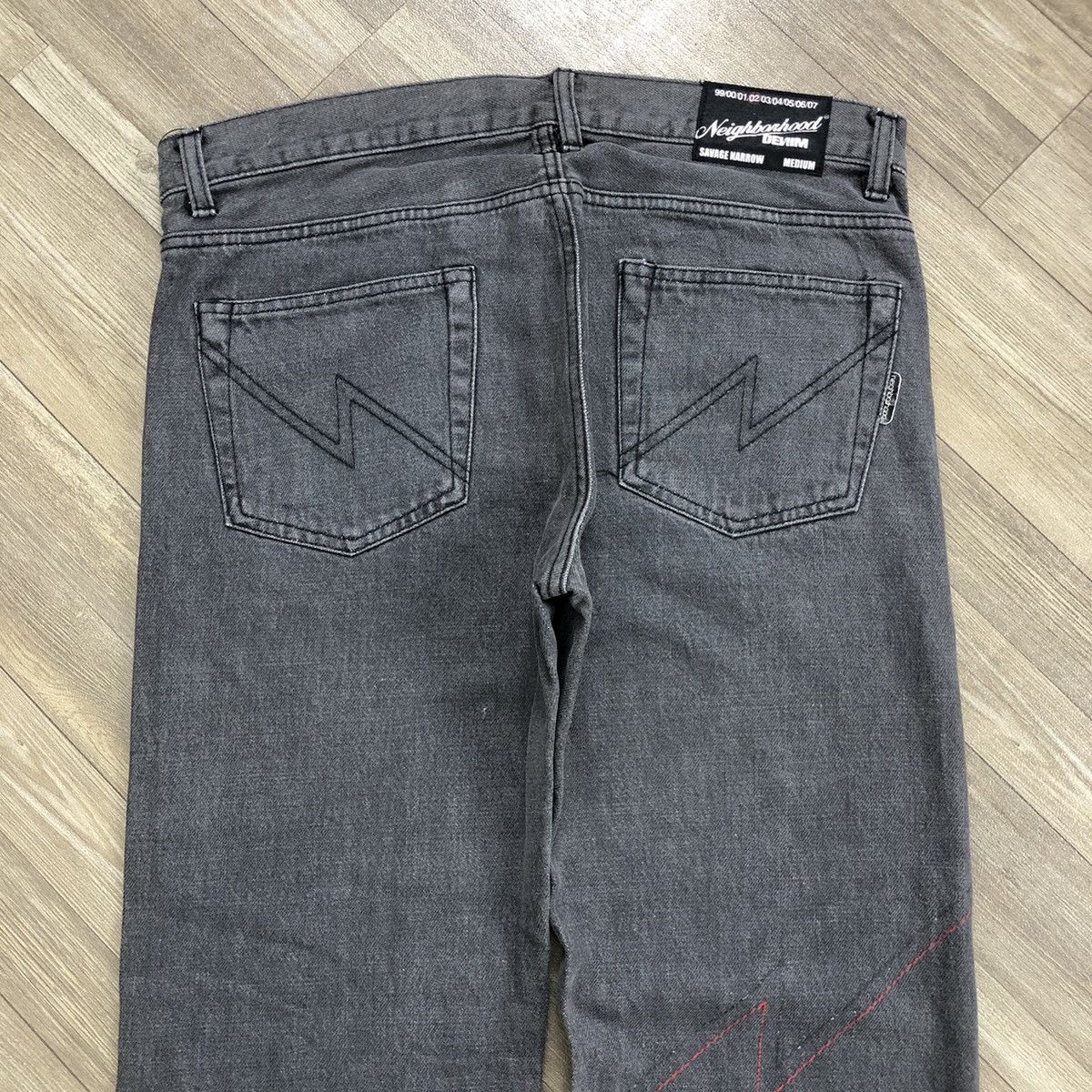 Japanese Brand 2002s Neighborhood Savage Narrow Selvedge Denim Pants Size US 33 - 14 Thumbnail