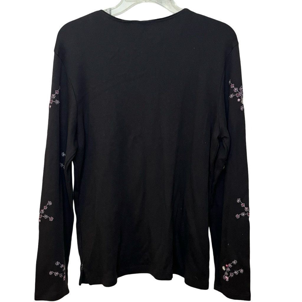 Vintage Y2K Classic Elements Cotton Embroidered L/S Tee Shirt Sz L Size L / US 10 / IT 46 - 7 Thumbnail