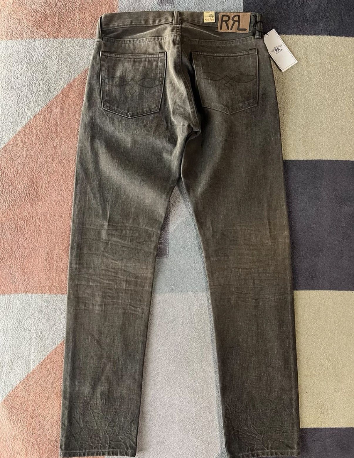 RRL Ralph Lauren RRL Ralph Lauren Double RL Mud Dyed Brown Jeans K22 Size US 32 / EU 48 - 2 Thumbnail