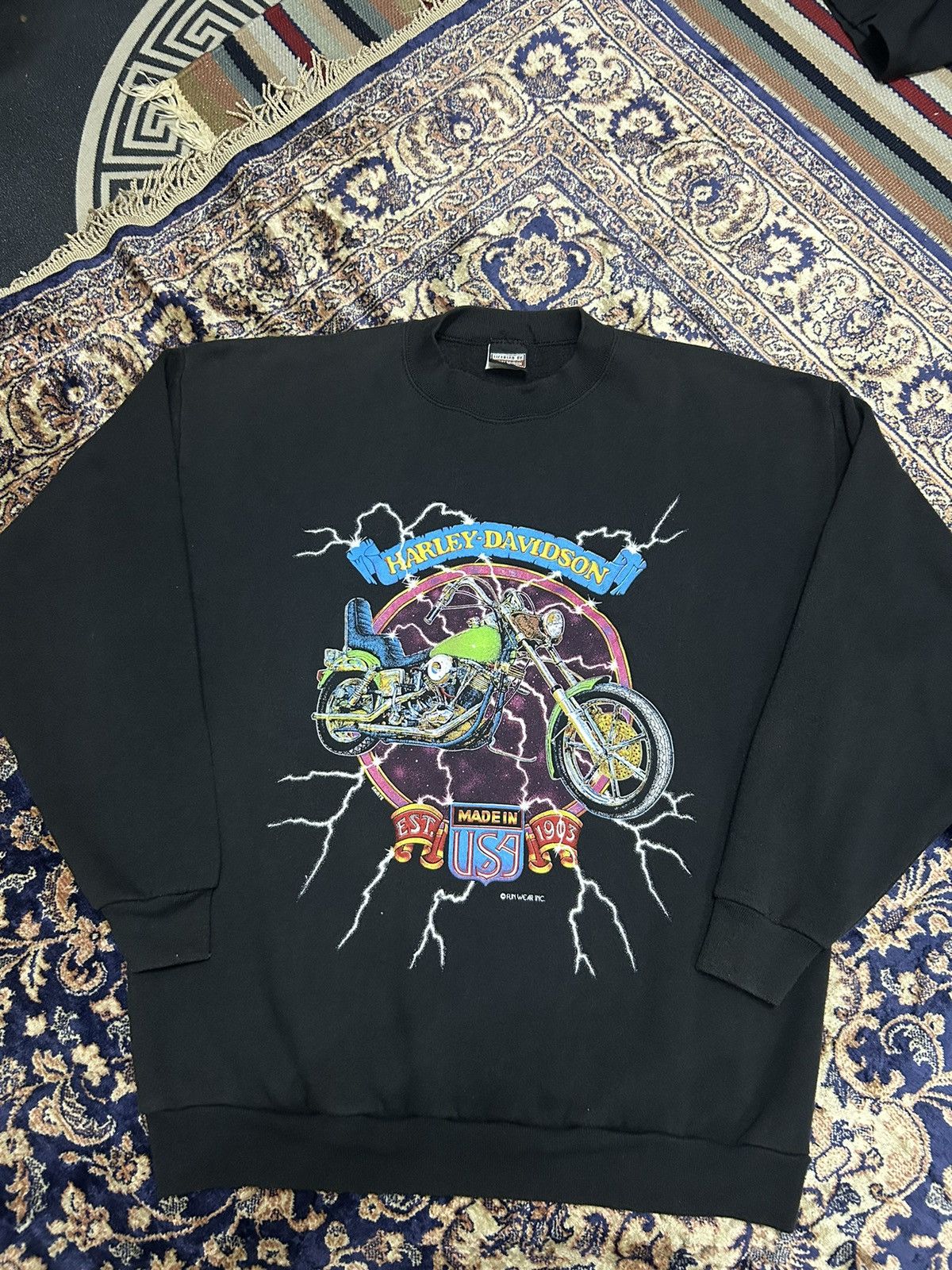 Harley Davidson × Vintage Vintage harley davidson sweatshirt Size US L / EU 52-54 / 3 - 1 Thumbnail