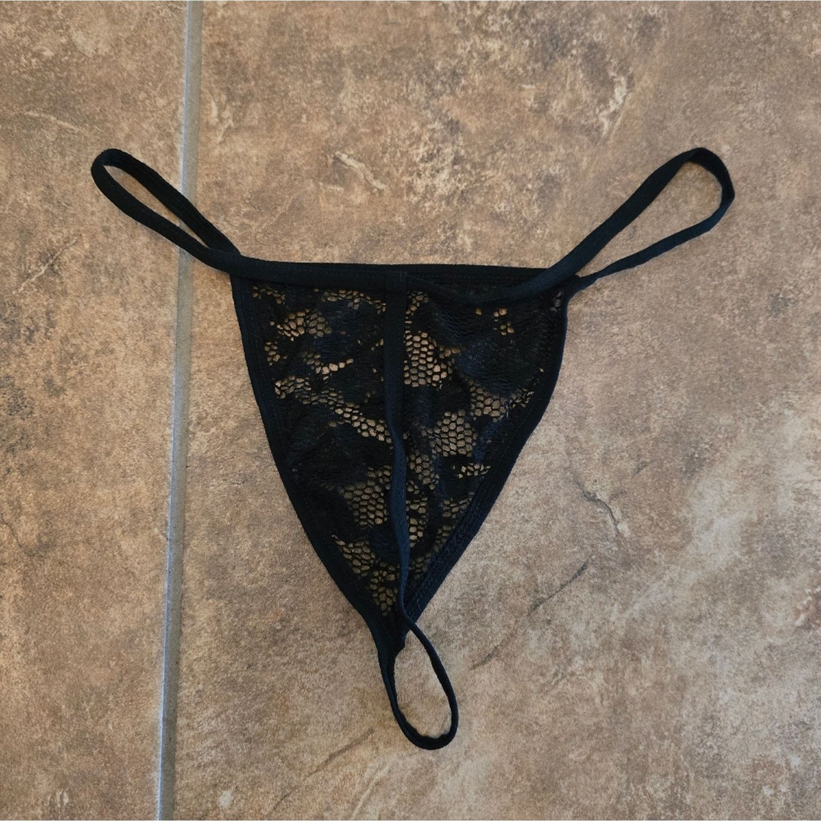 Other Black Lace Detailed Exotic Lingerie Panty Size ONE SIZE - 2 Thumbnail