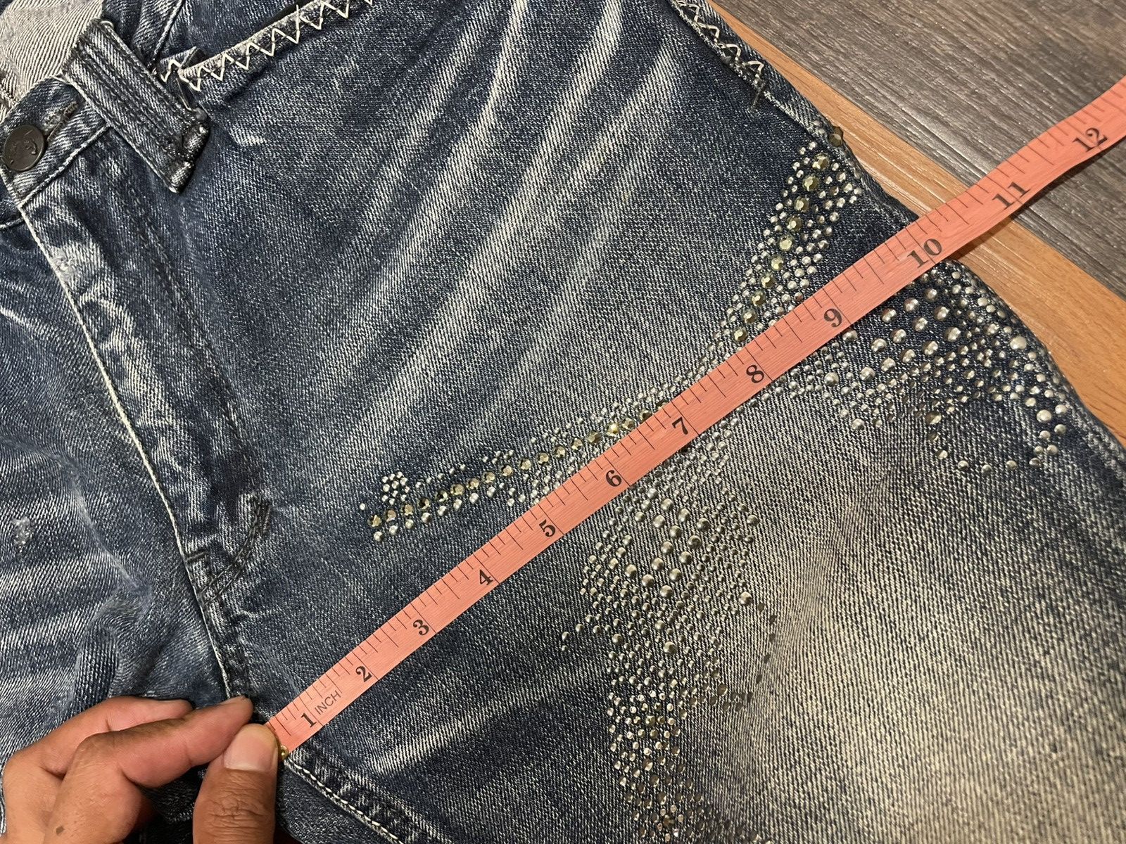 Roar Roar Made in Japan Denim Jeans Cross Gun Design Size US 30 / EU 46 - 15 Thumbnail