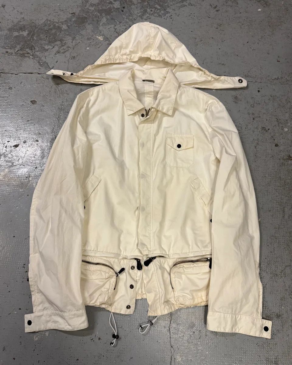 2000s Bottega Veneta White Cargo Jacket
