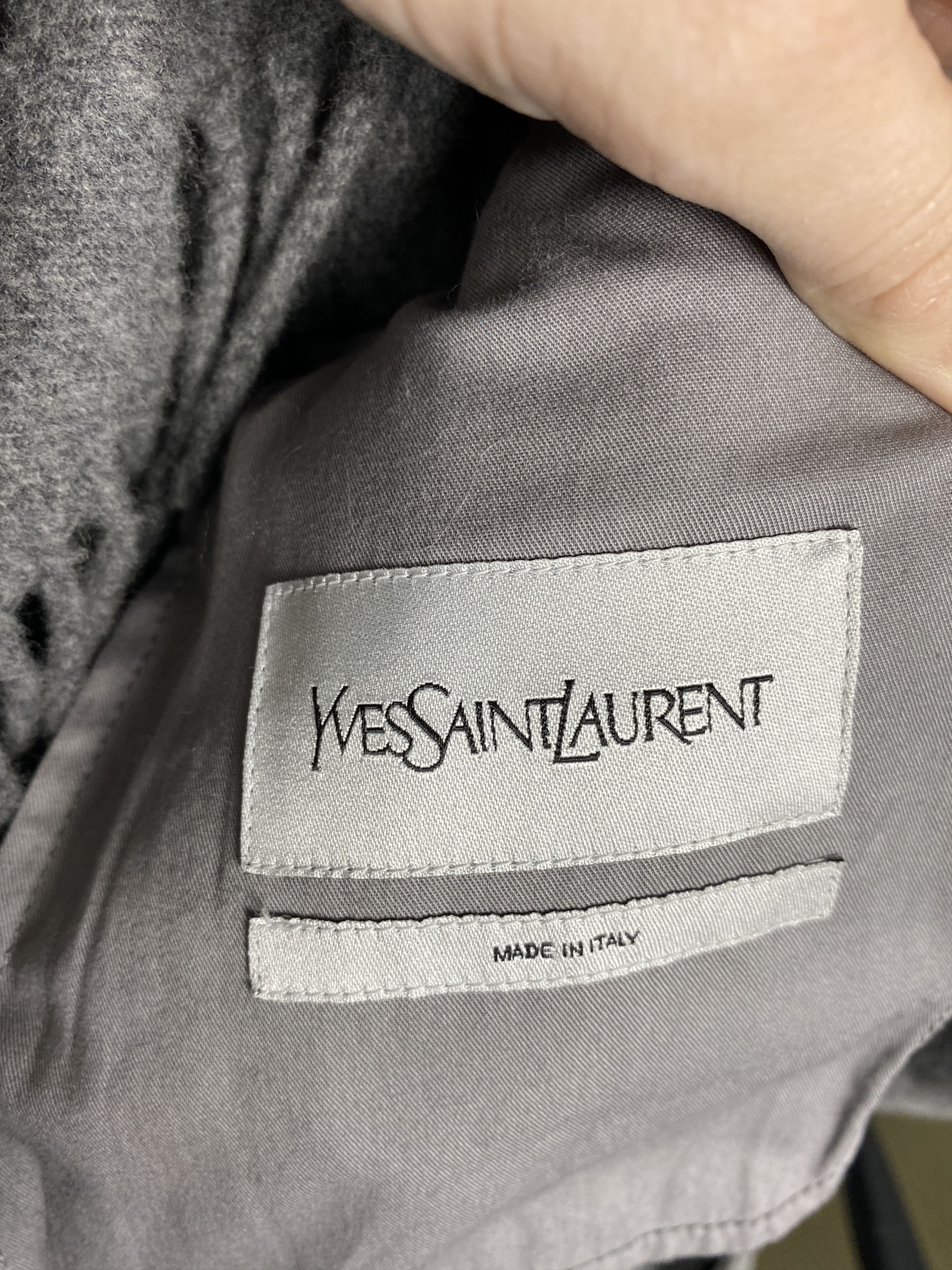Yves Saint Laurent Yves Saint Laurent YSL Mens Wool Coat Jacket with lining Size US S / EU 44-46 / 1 - 10 Thumbnail