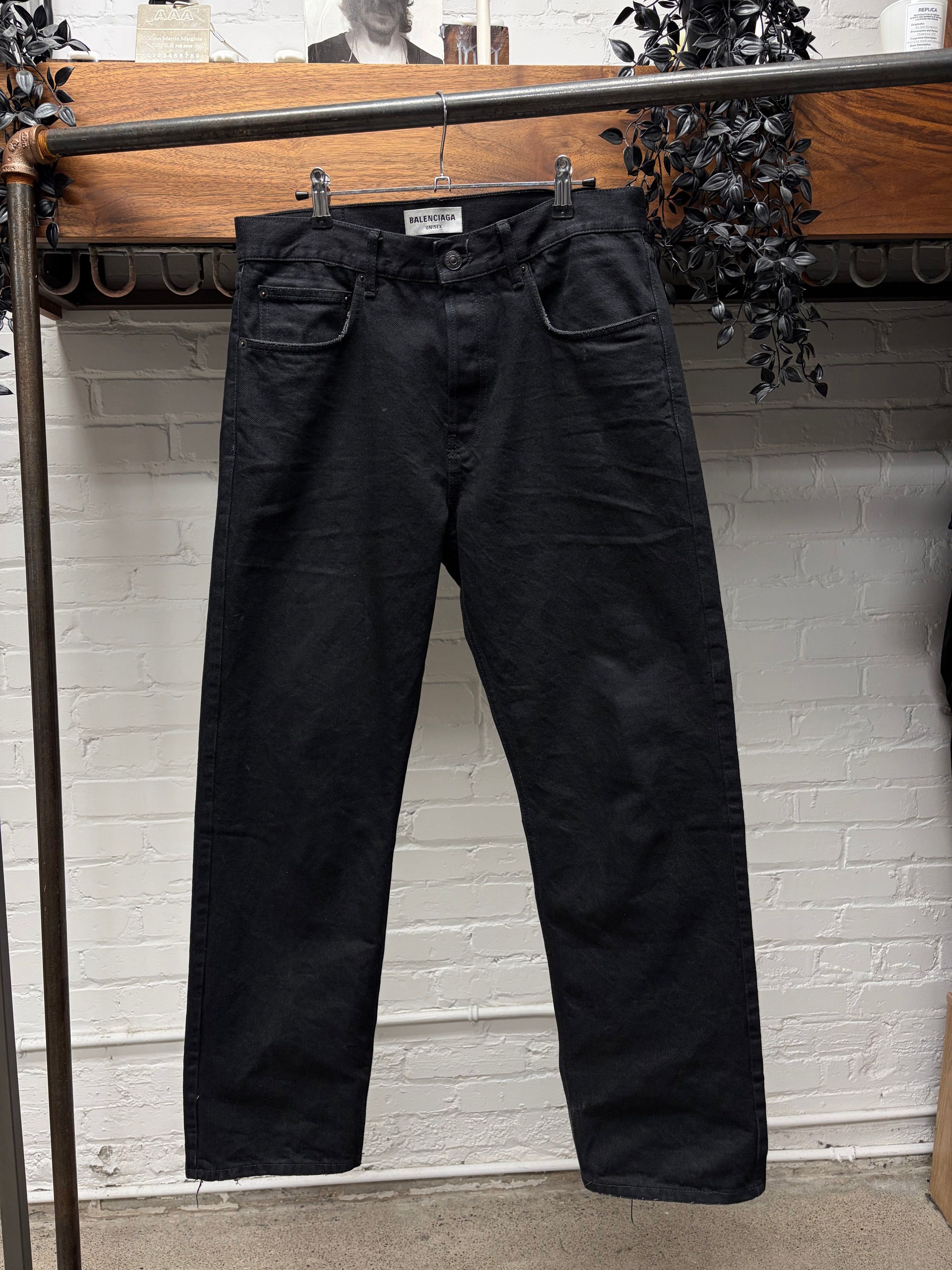 Balenciaga 2022 Balenciaga Black Bootcut ‘Heelbite’ Denim Size US 32 / EU 48 - 1 Thumbnail