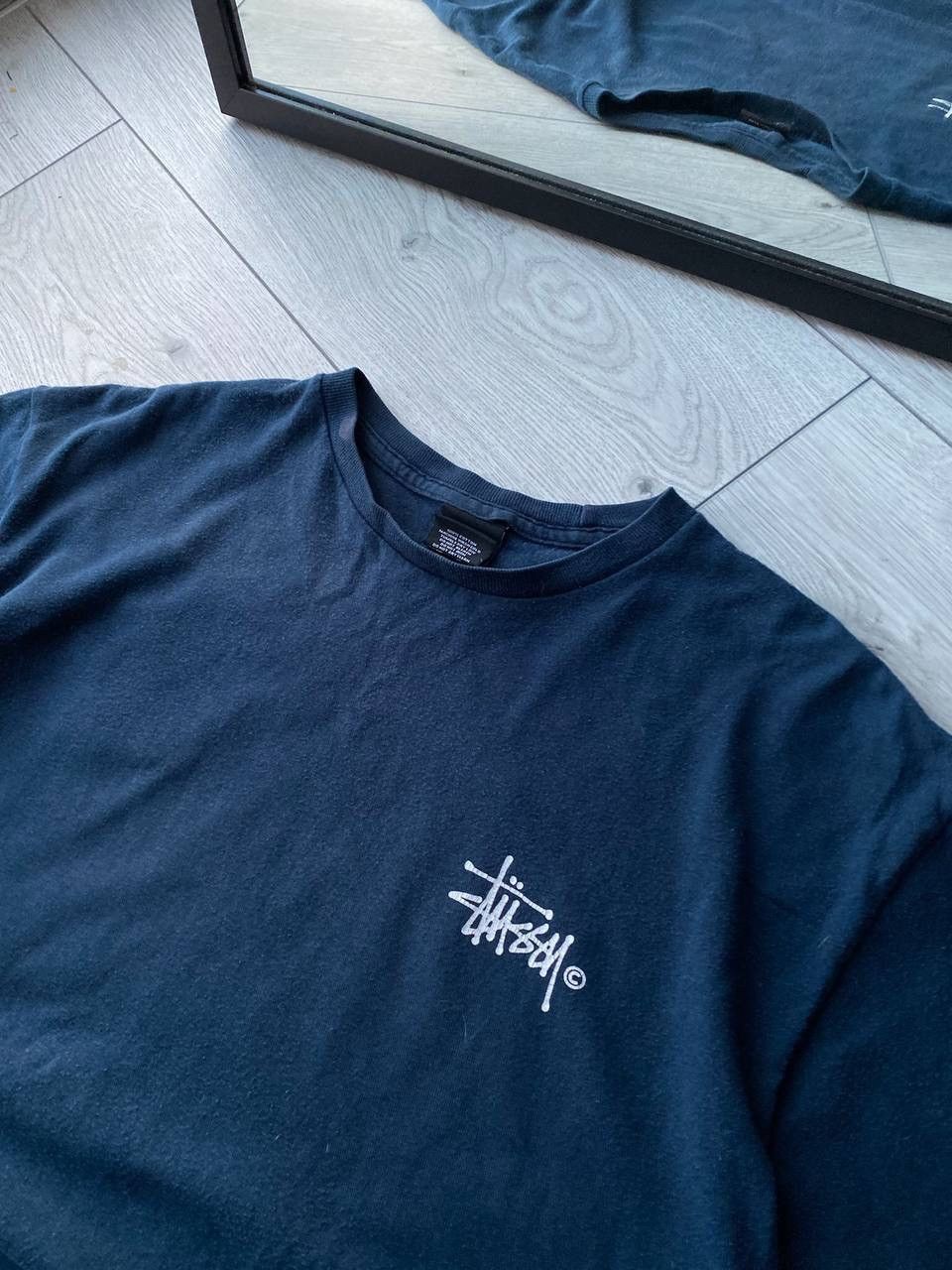 Stussy × Vintage Vintage Stussy Blue Big Logo Boxy T-shirt Y2K M Size US M / EU 48-50 / 2 - 4 Thumbnail