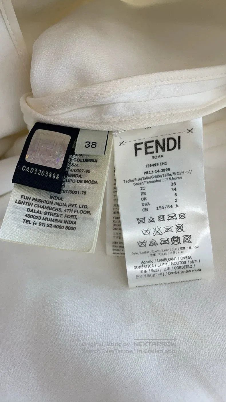 Fendi Fendi White Runway Leather Jacket. Size US S / EU 44-46 / 1 - 4 Thumbnail