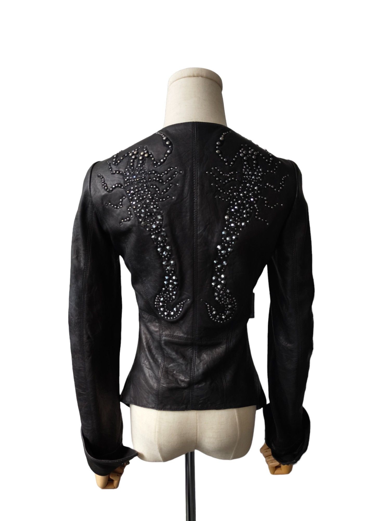 Thomas Wylde Thomas Wylde Black Round Neck Lamb Leather Jacket Size M / US 6-8 / IT 42-44 - 5 Thumbnail
