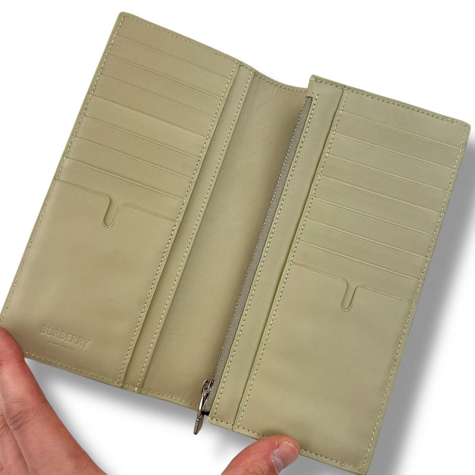 Burberry Burberry Embossed Check Continental Wallet Beige Size ONE SIZE - 3 Thumbnail
