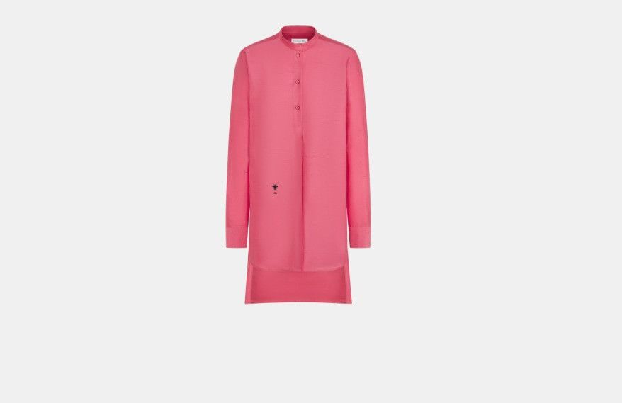 Dior o1w1db10824 Lightweight Silk Shantung Blouse in Pink Size S / US 4 / IT 40 - 1 Thumbnail