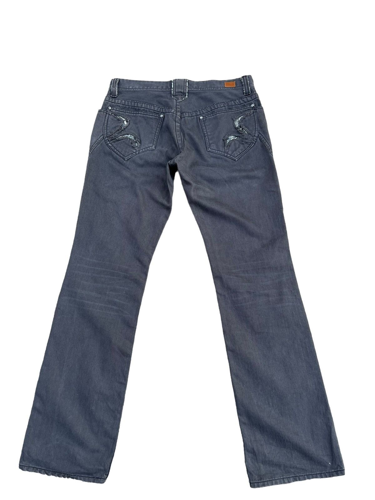 Nicole Club Vintage Nicole Club FM Distress Waxed Bootcut Pant Size US 31 - 2 Thumbnail