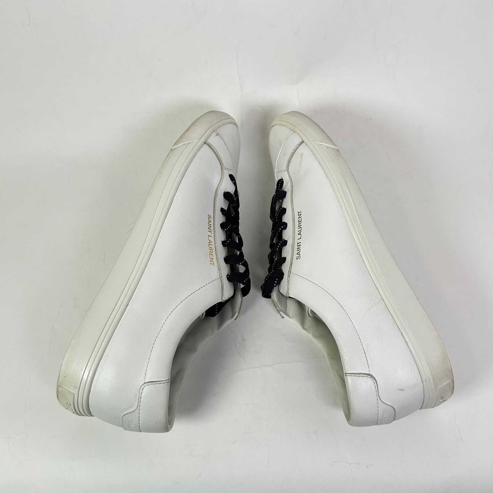 Saint Laurent Paris Saint Laurent White Andy Leather Low-Top Sneaker Size 42 Size US 9 / EU 42 - 5 Thumbnail
